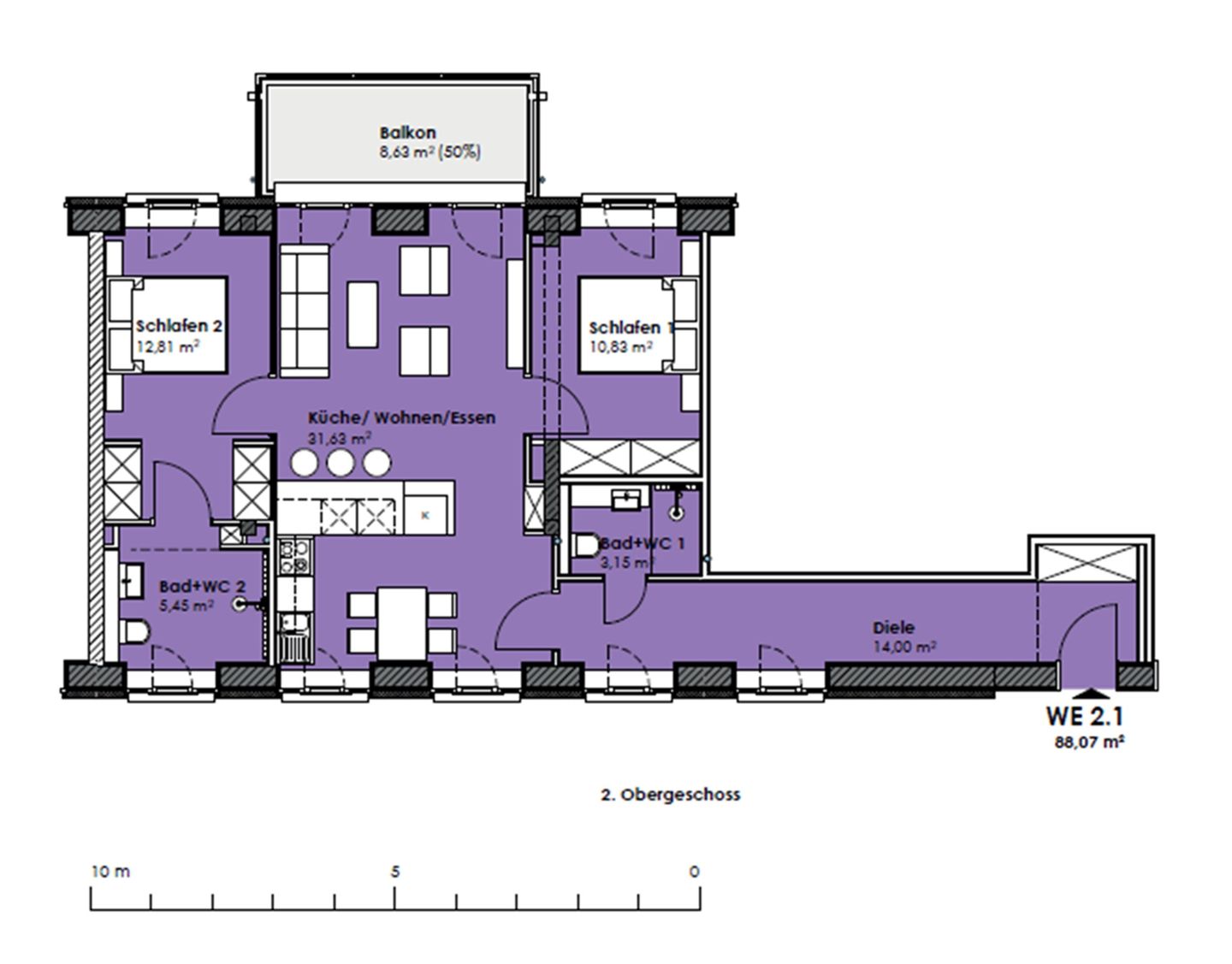  FeWo Wunderschön! in PRORA - 8.21 Prora - Grundriss