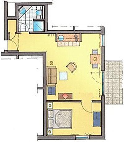  Ostseewelle Ferienwohnung 13 Kühlungsborn West - Grundriss