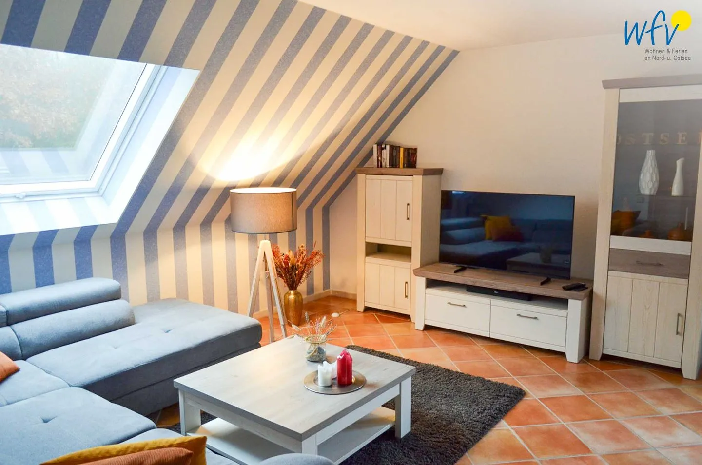 Wohnzimmer Ferienpark Seedorf Haus Granitz - Ferienwohnung Ostseefan