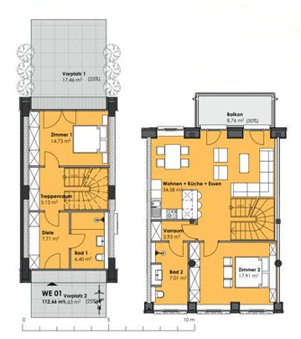  FeWo Ostsee Bernstein in PRORA - 5.01 Prora - Grundriss