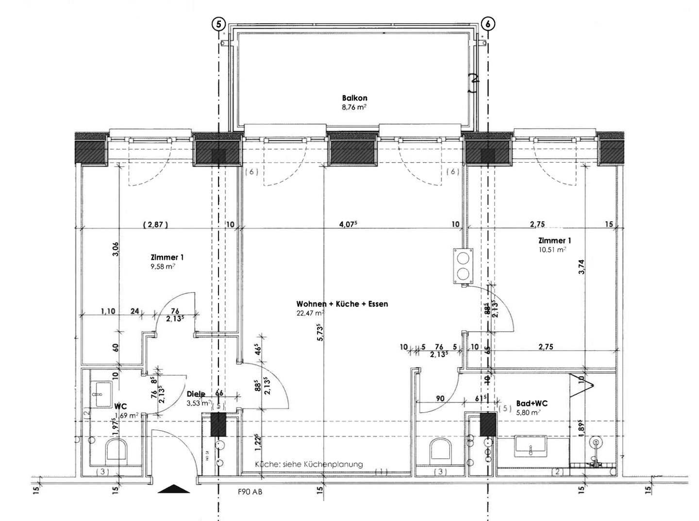  FeWo Arkonas Strandperle in PRORA - 5.23 Prora - Grundriss