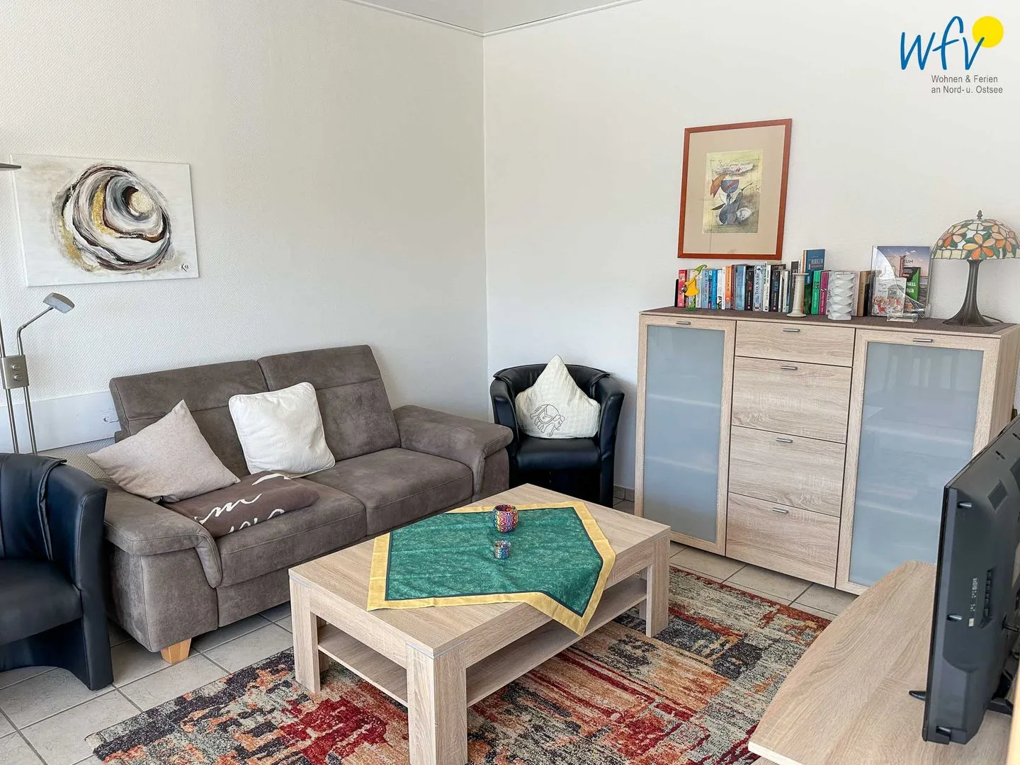 Wohnzimmer Haus Wilhelm-Feldhoff Ferienwohnung Veen