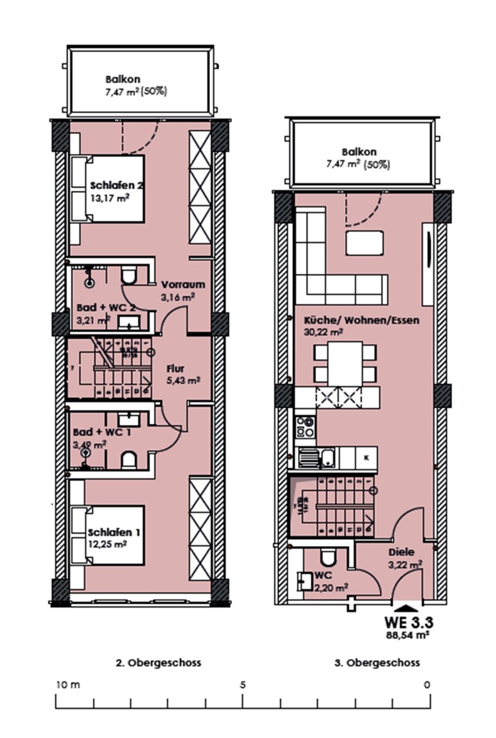  FeWo Dünenheide 3.3 in PRORA - 7.33 Prora - Grundriss