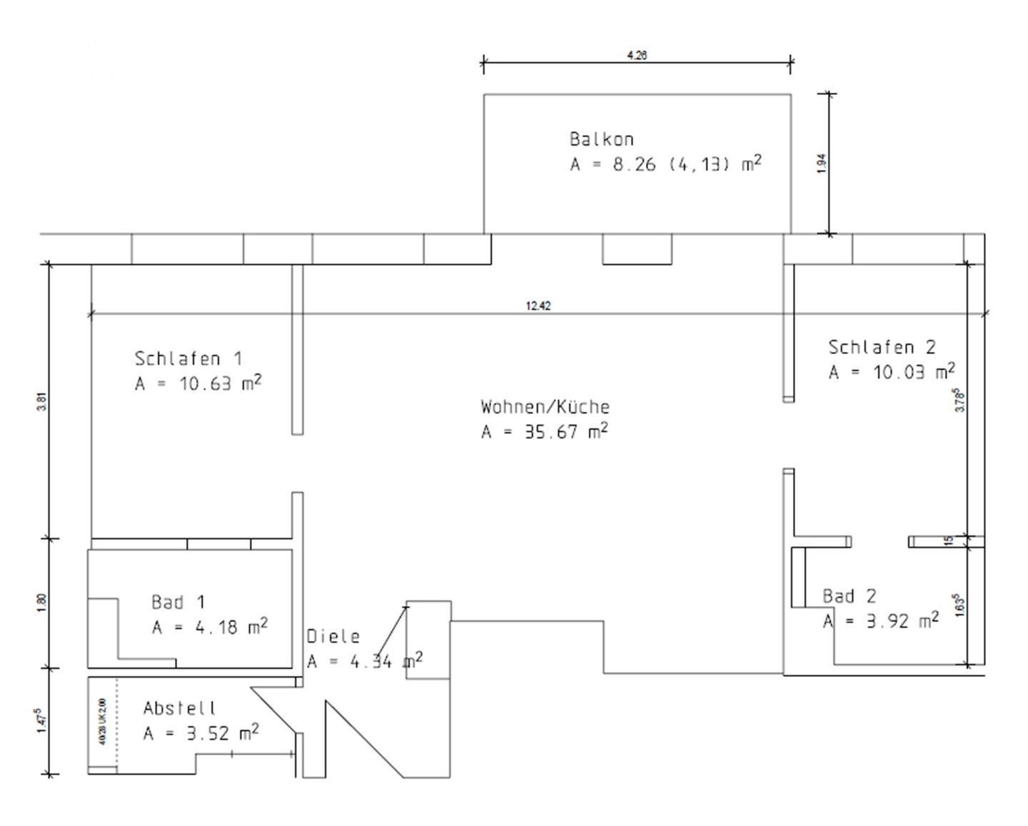  FeWo Treibholz in PRORA - 7.41 Prora - Grundriss
