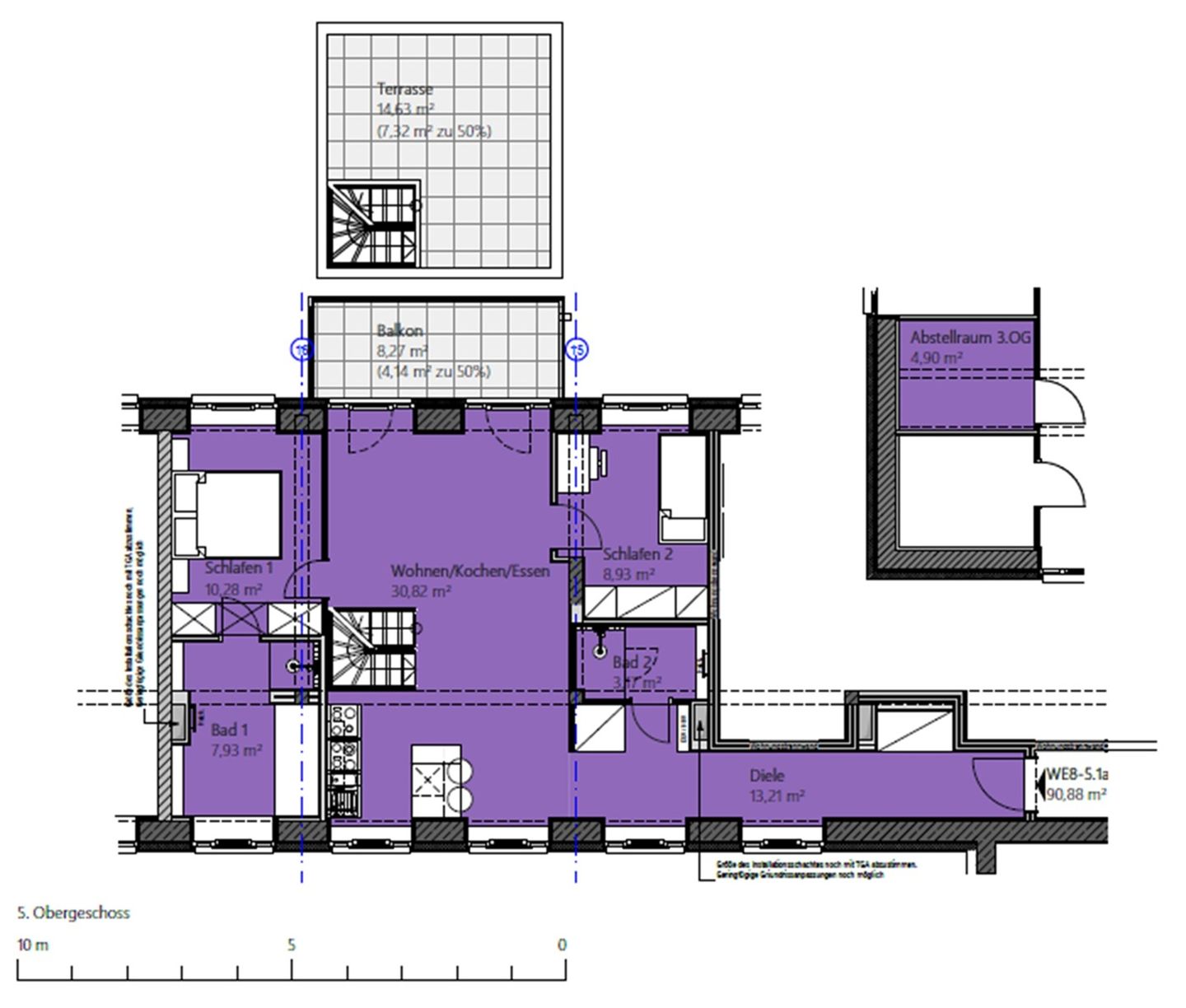  FeWo Sky Suite Proradies Dachterrasse in PRORA - 8.51a Prora - Grundriss