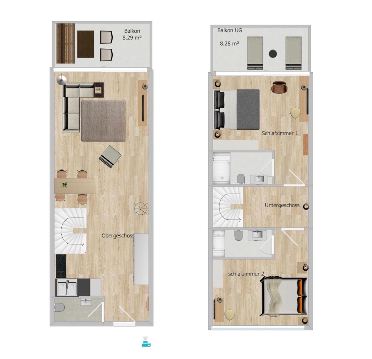  FeWo Sanddorn in PRORA - 3.53 Prora - Grundriss