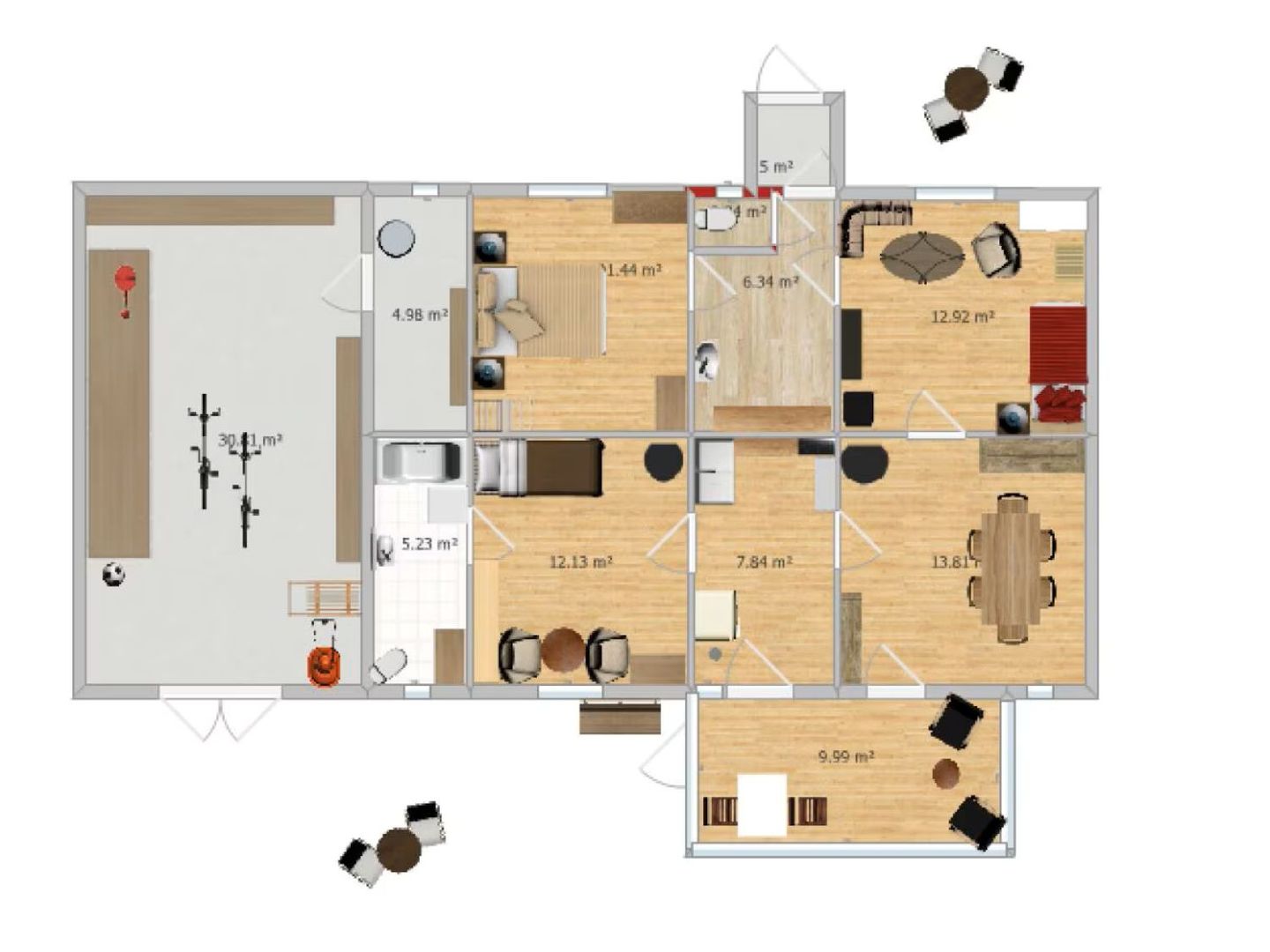  Ferienhaus Häuschen im Norden Kappeln - Grundriss