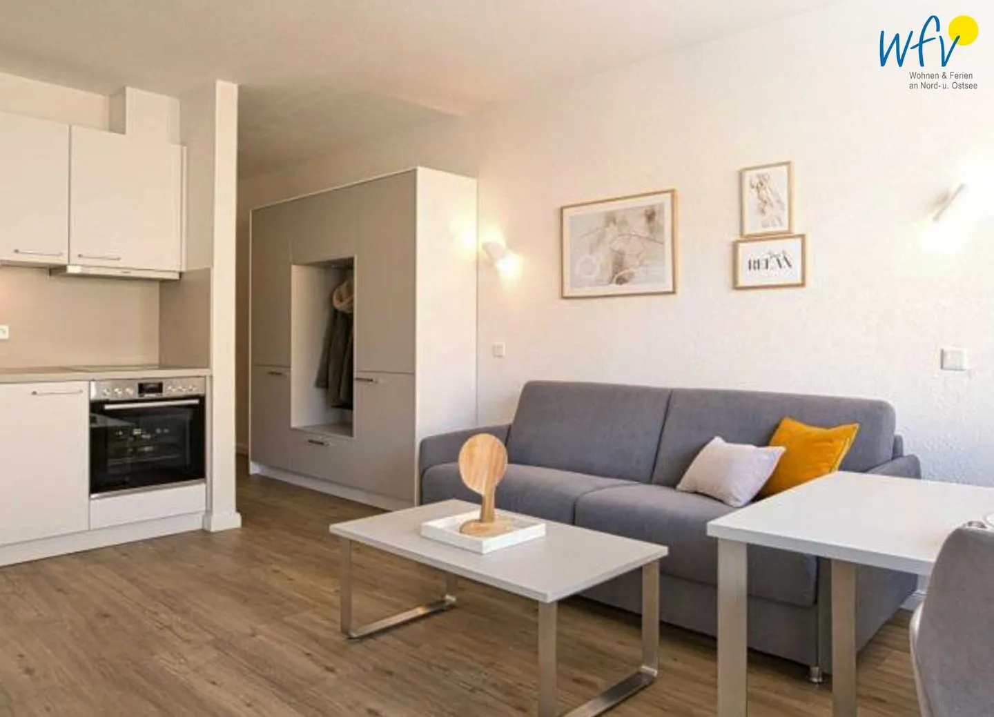 Wohnzimmer Haus Meeresluft Ferienwohnung Schwertmuschel