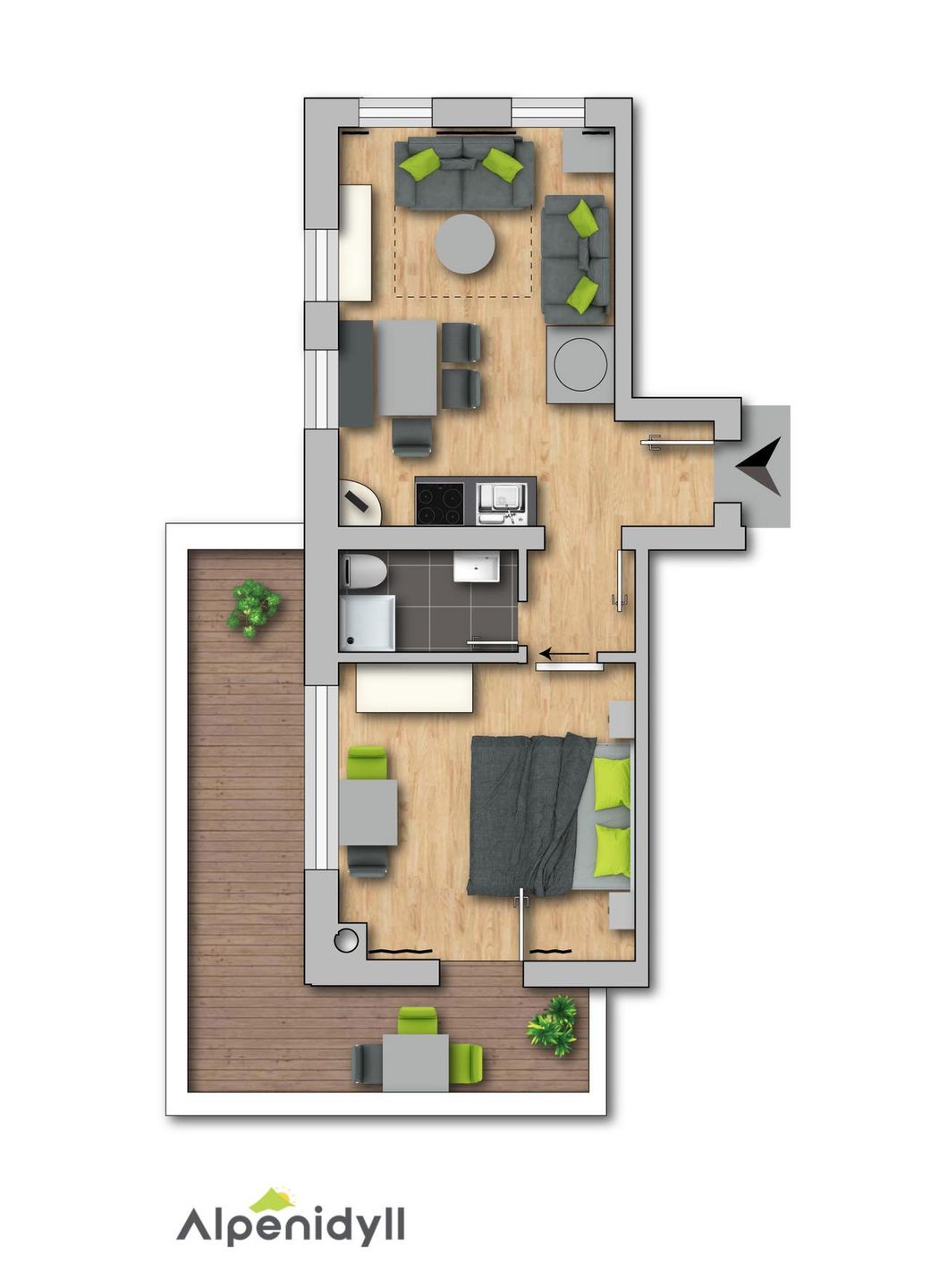  Soldanella 2 by Alpenidyll Apartments Ramsau am Dachstein - 2D Plan