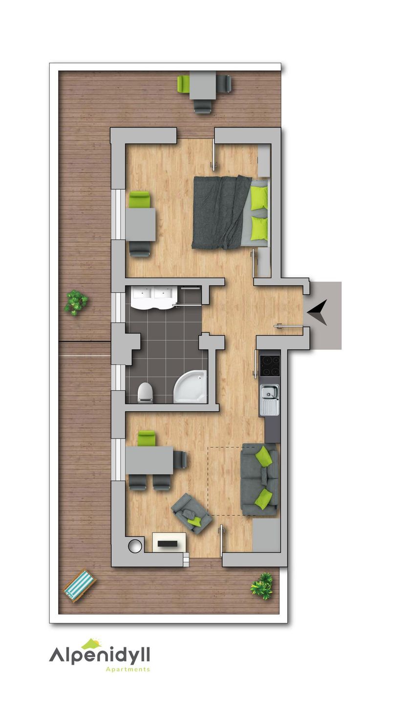  Soldanella 4 by Alpenidyll Apartments Ramsau am Dachstein - Grundriss 2D Plan