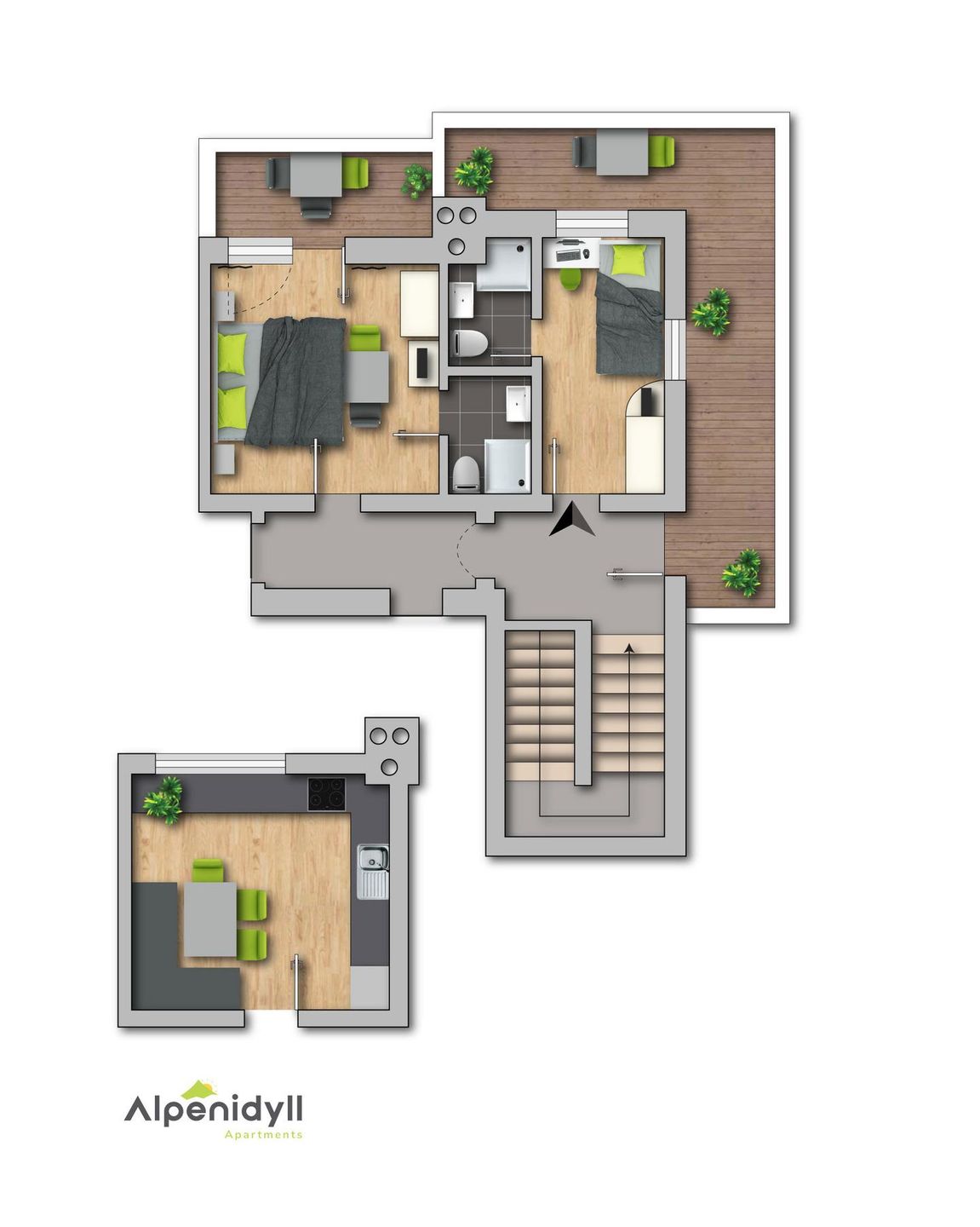  Soldanella 6 by Alpenidyll Apartments Ramsau am Dachstein - Grundriss 2D Plan