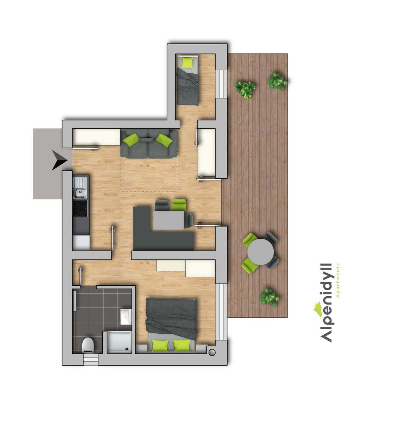  Soldanella 8 by Alpenidyll Apartments Ramsau am Dachstein - Grundriss 2D Plan