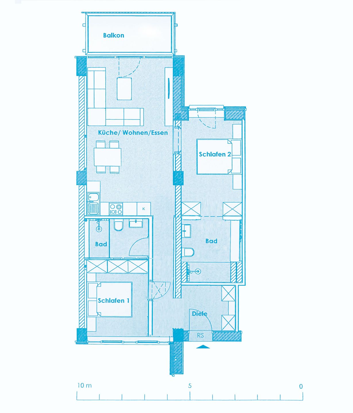  FeWo Strandlust in PRORA - 7.11 Prora - Grundriss