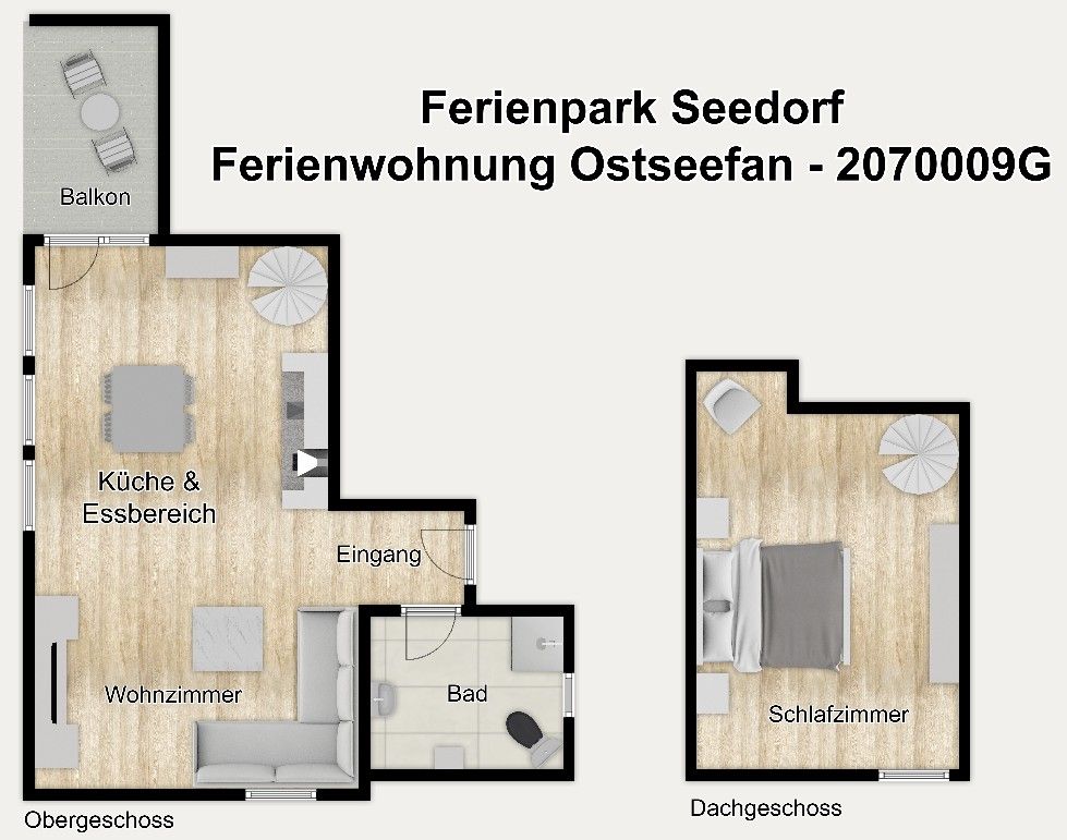 Ferienpark Seedorf Haus Granitz - Ferienwohnung Ostseefan Rügen - Sellin - Grundriss