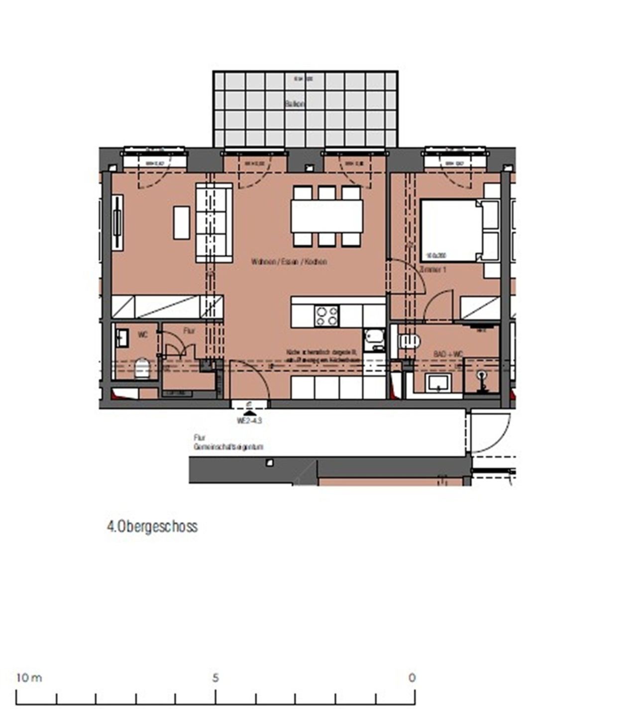 FeWo Ostseeliebe in PRORA - 2.43 Prora - Grundriss