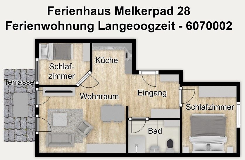 Ferienhaus Melkerpad 28 Ferienwohnung Langeoogzeit Langeoog - Grundriss