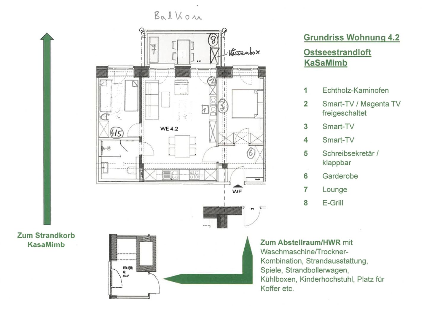  FeWo KaSaMimb in PRORA - 5.42 Prora - Grundriss