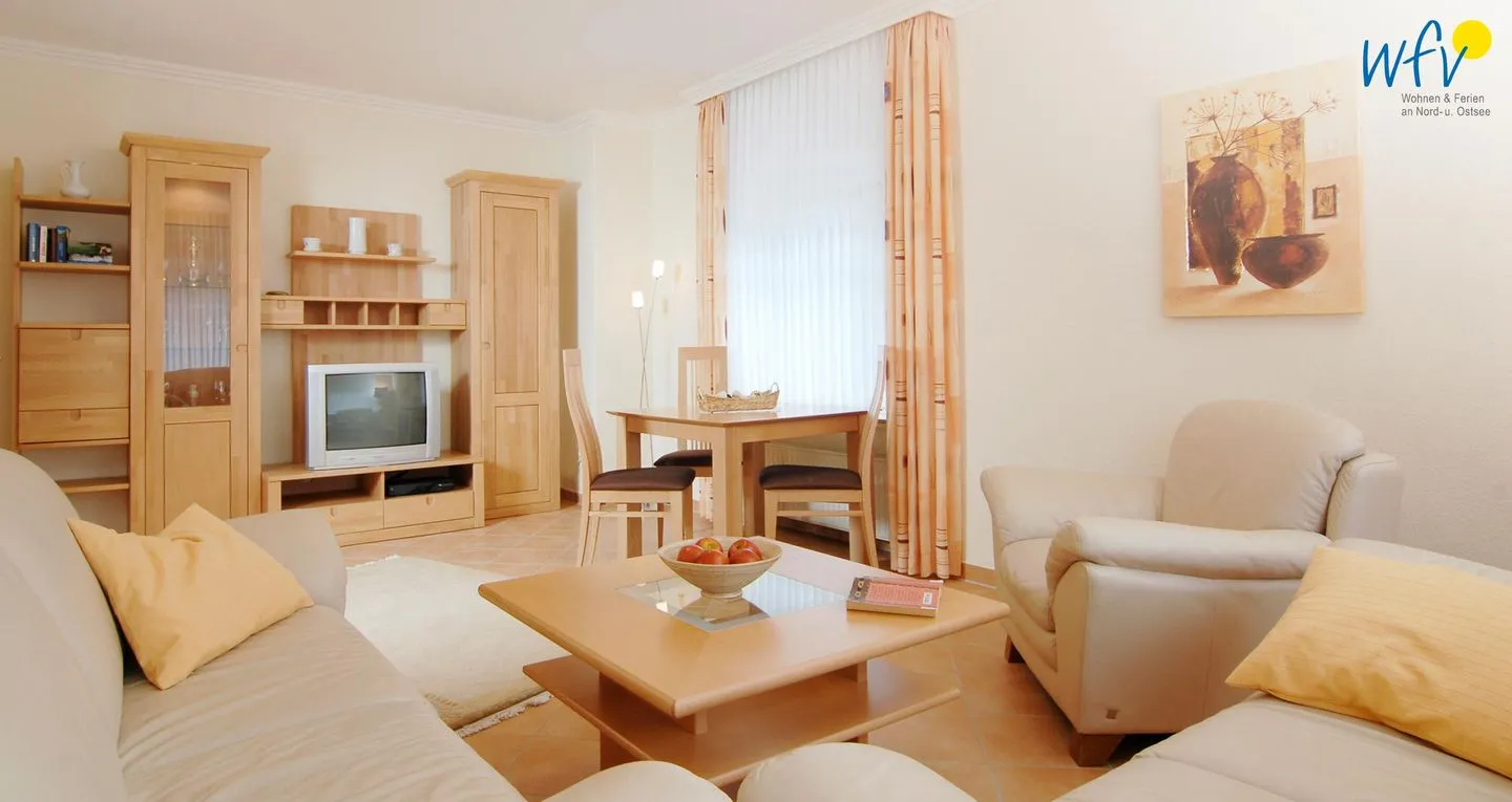 Wohnzimmer Haus am Meer Ferienwohnung Therese