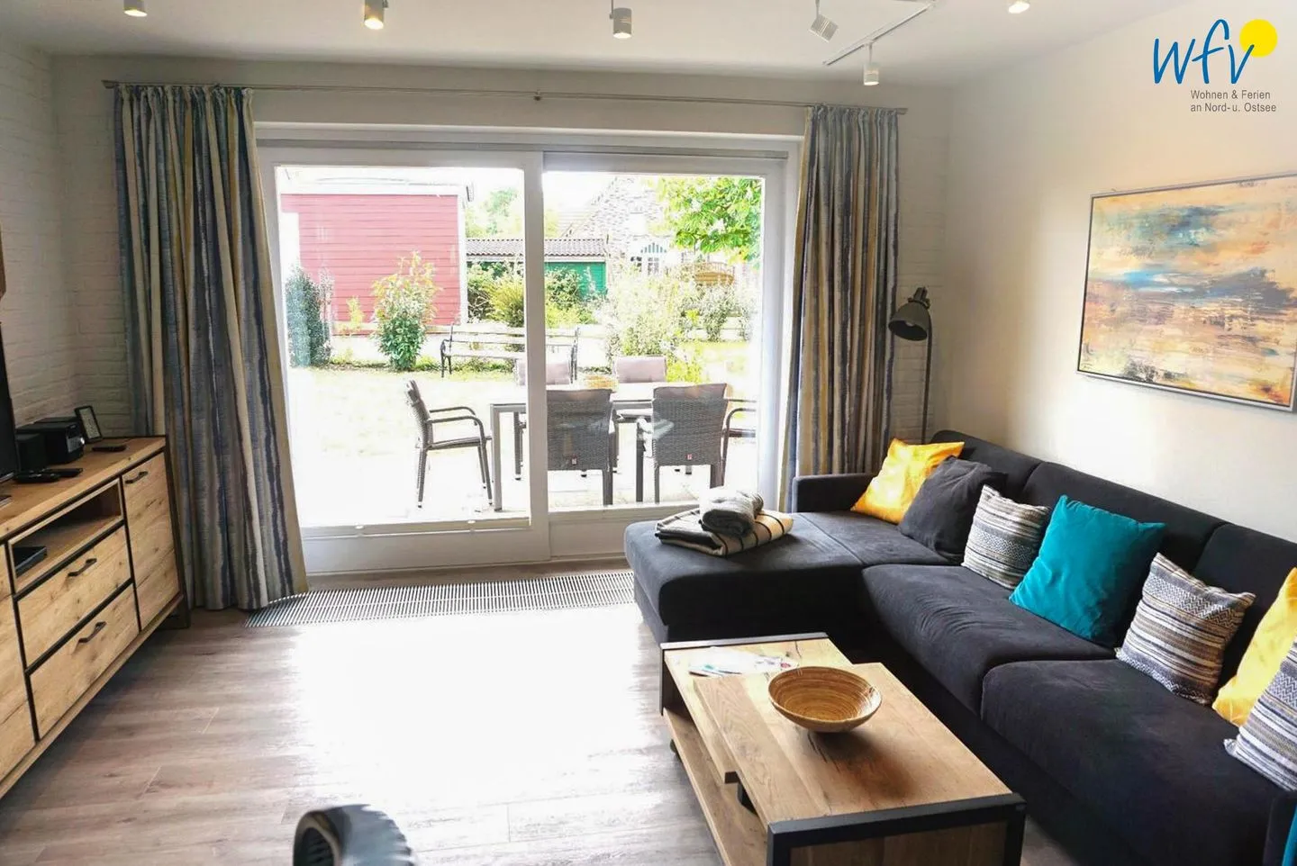 Wohnzimmer Haus Dünenblick Ferienwohnung 1