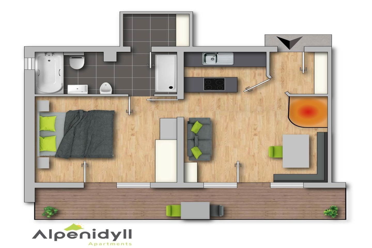  Bergidyll 11 by Alpenidyll Apartments Ramsau am Dachstein - Grundriss 2D Plan