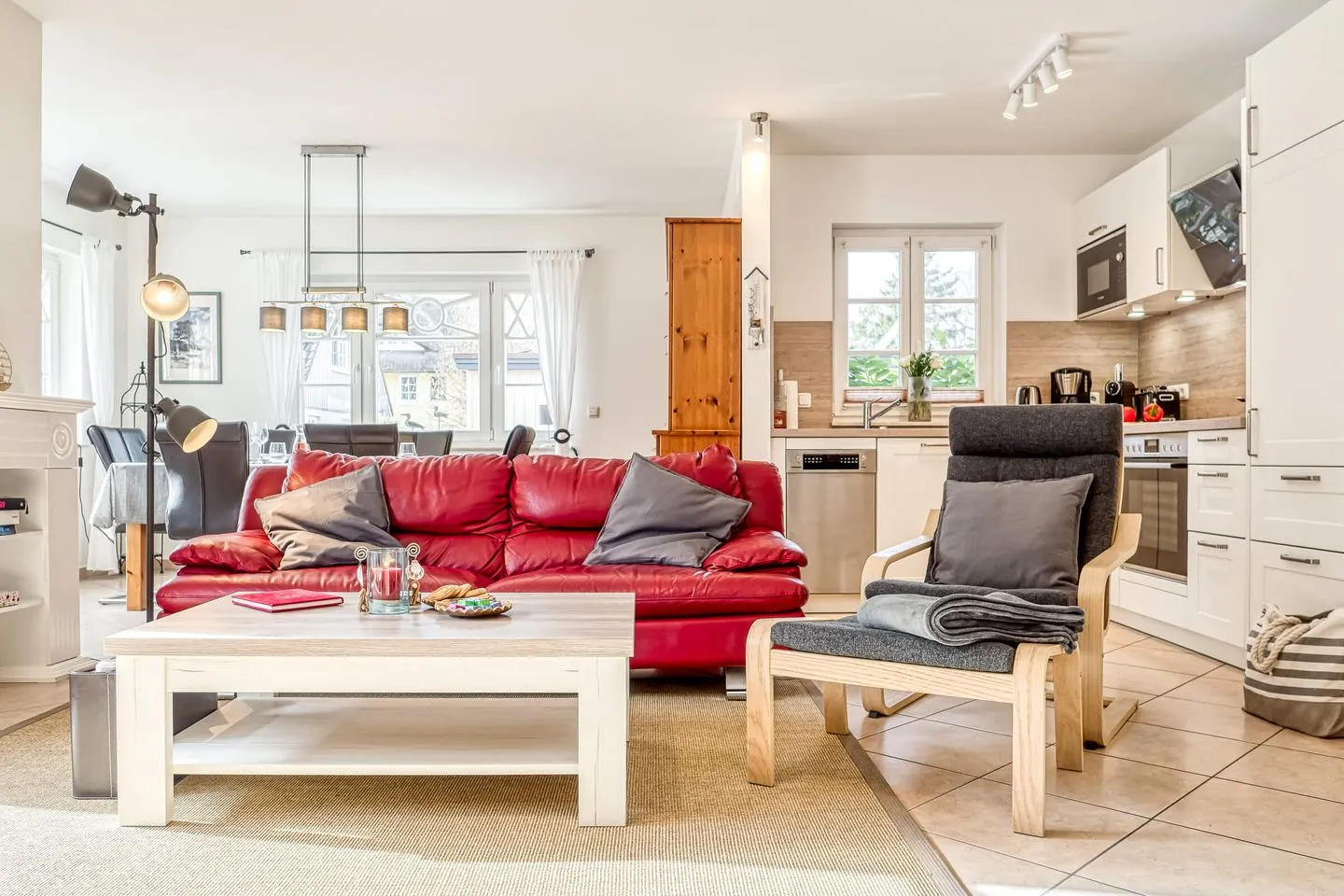 Wohnbereich mit Sofa und Sessel  Haus Leni