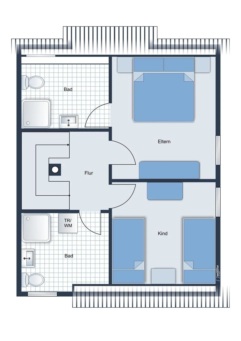 Ferienhaus Walter Wrixum - Grundriss