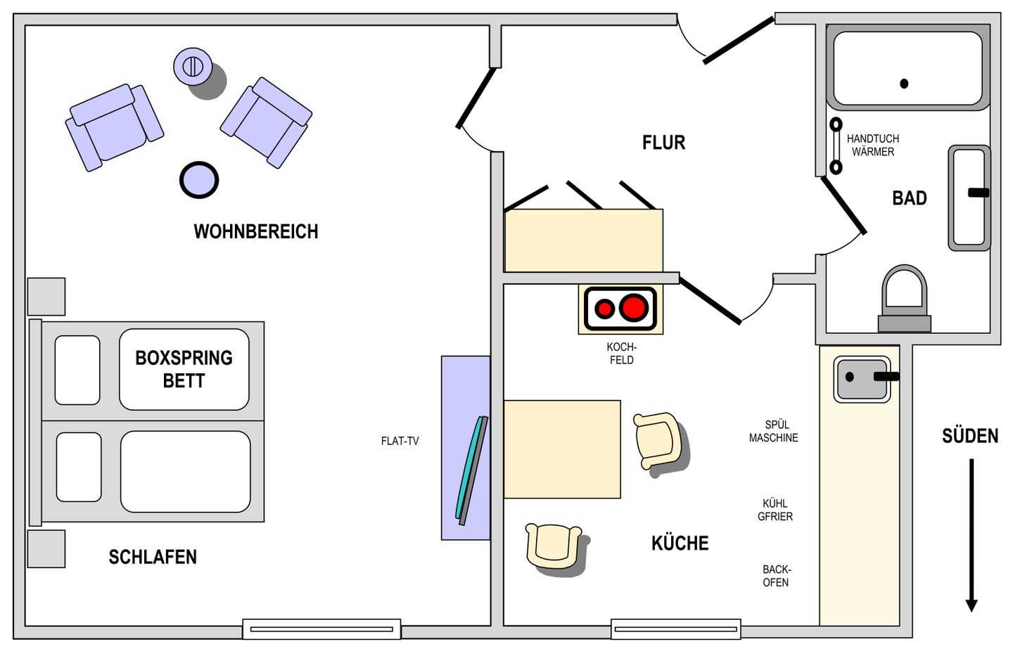 Villa Alexandra Whg. 33 Wangerooge - Grundriss