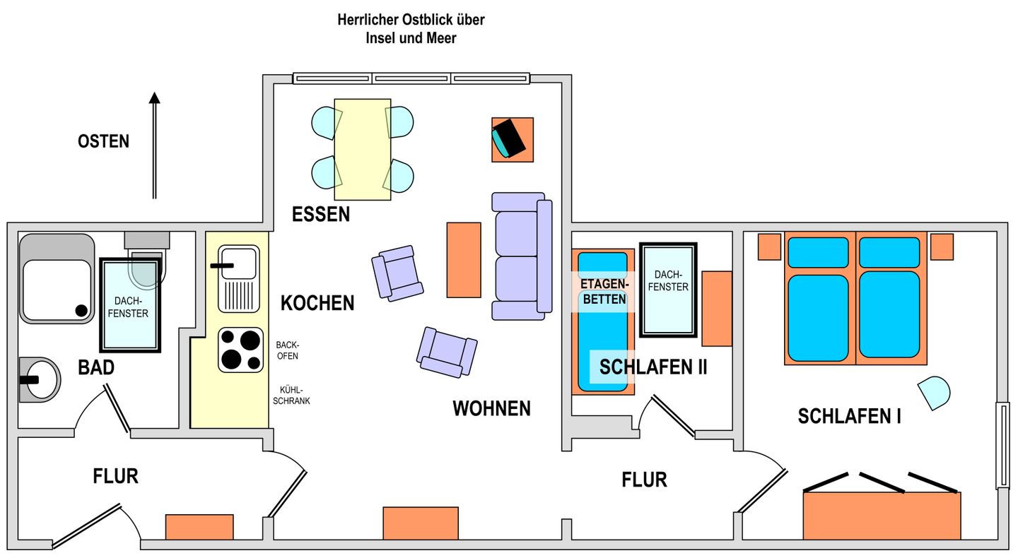 Haus Bremen Whg. 11 Wangerooge - Grundriss