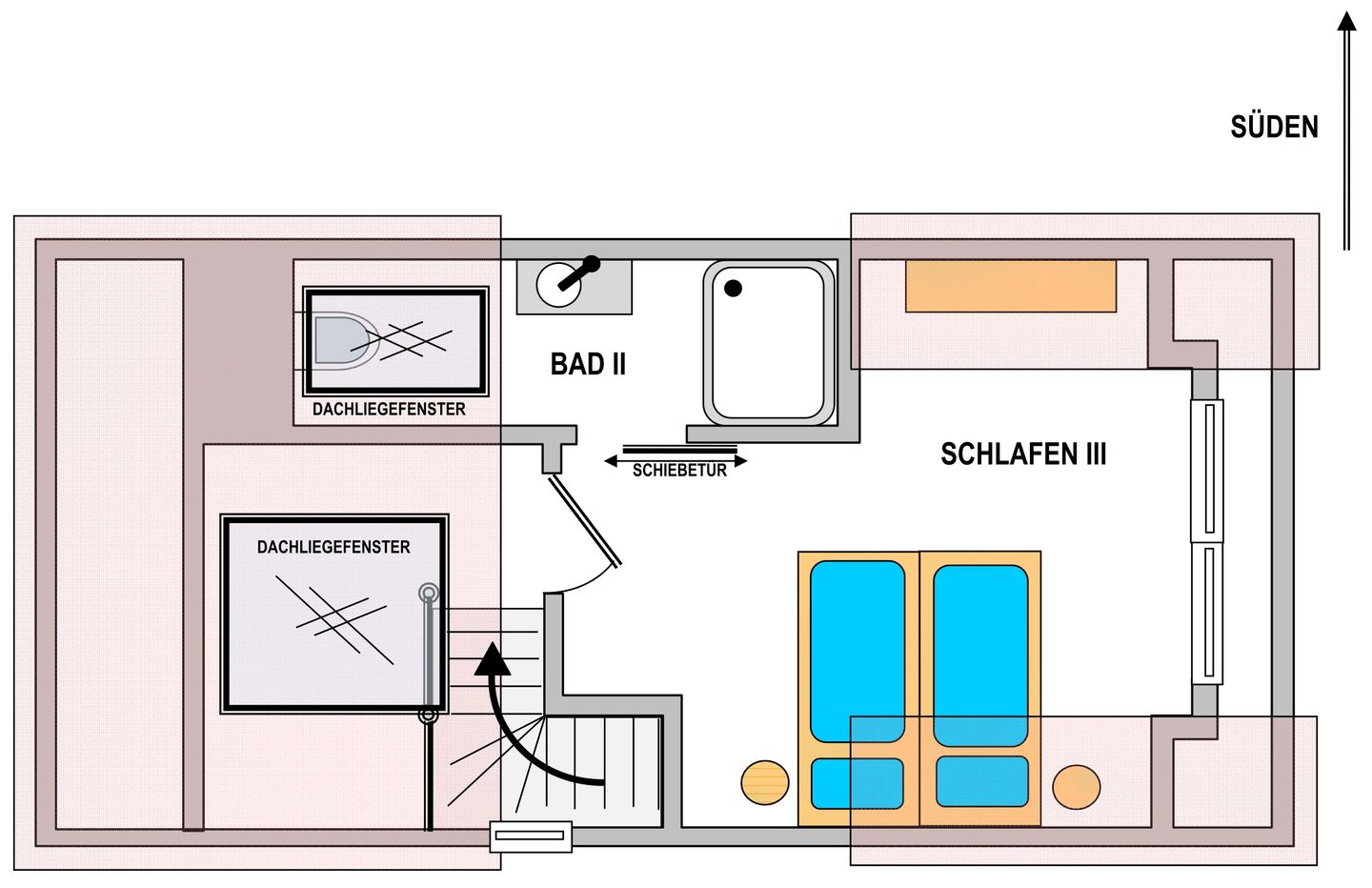 Haus Dünenläufer 01 Wangerooge - Schlafen III (DG)