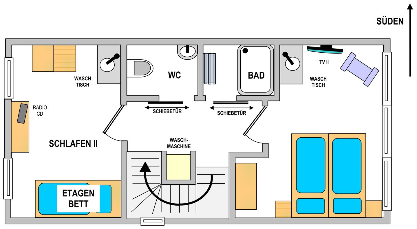 Haus Dünenläufer 01 Wangerooge - Schlafen I und Schlafen II (1. Etage)