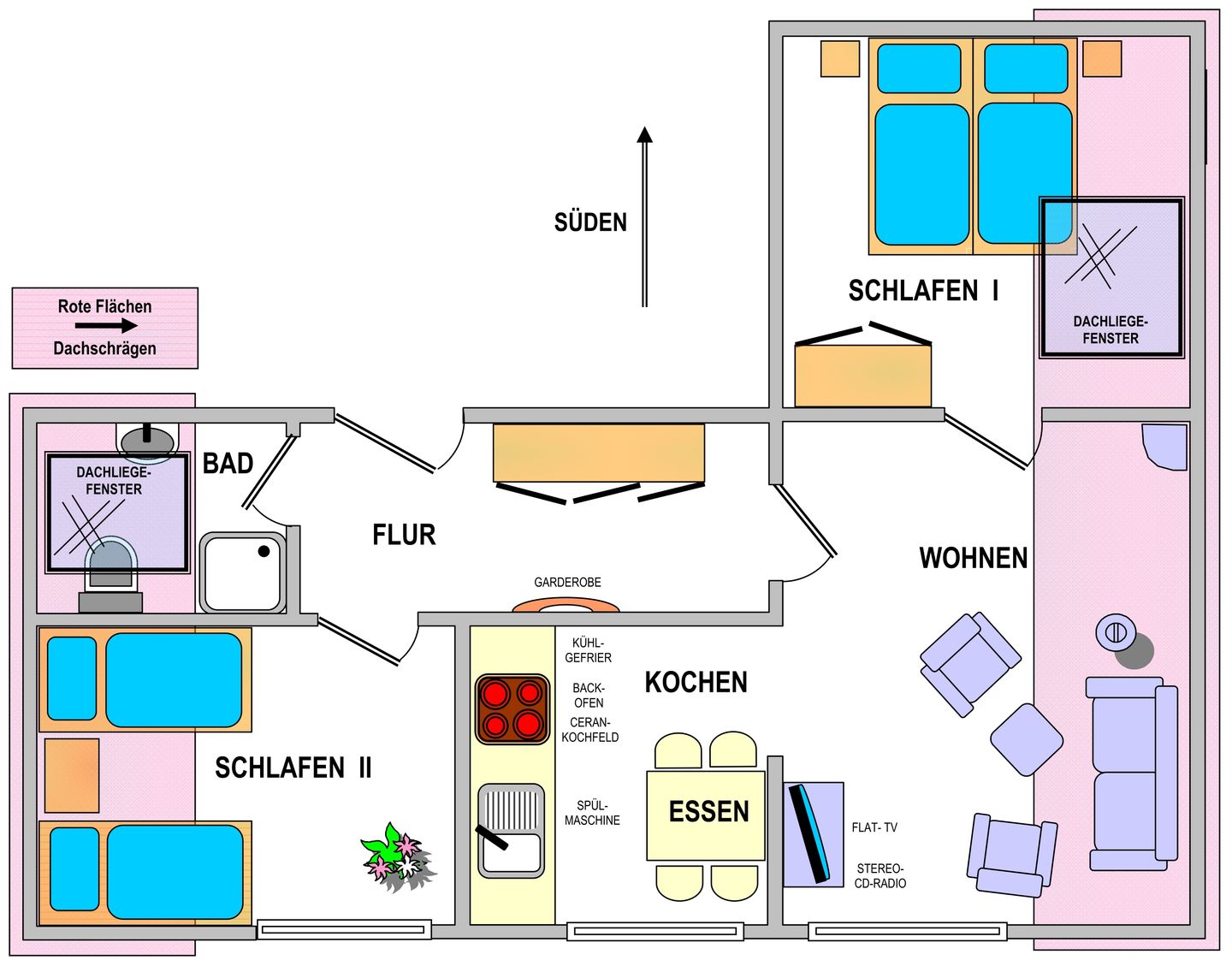 Haus Friese 5 Whg. 03 Friesenfrisch Wangerooge - Grundriss