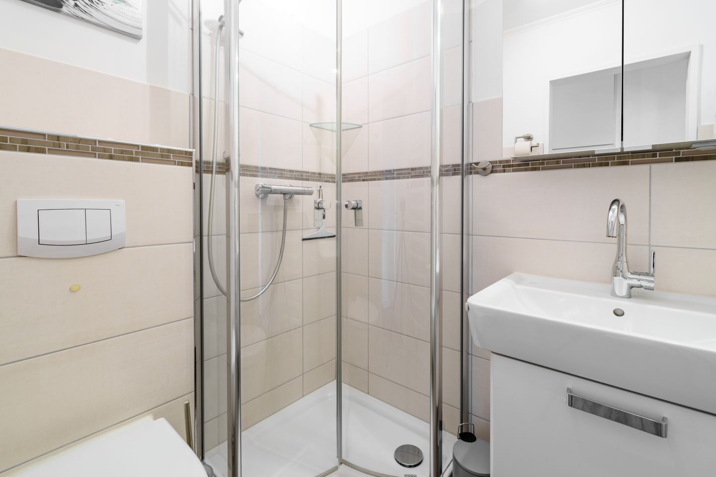 Haus Welle, Whg. Kuschelnest Badezimmer mit Dusche