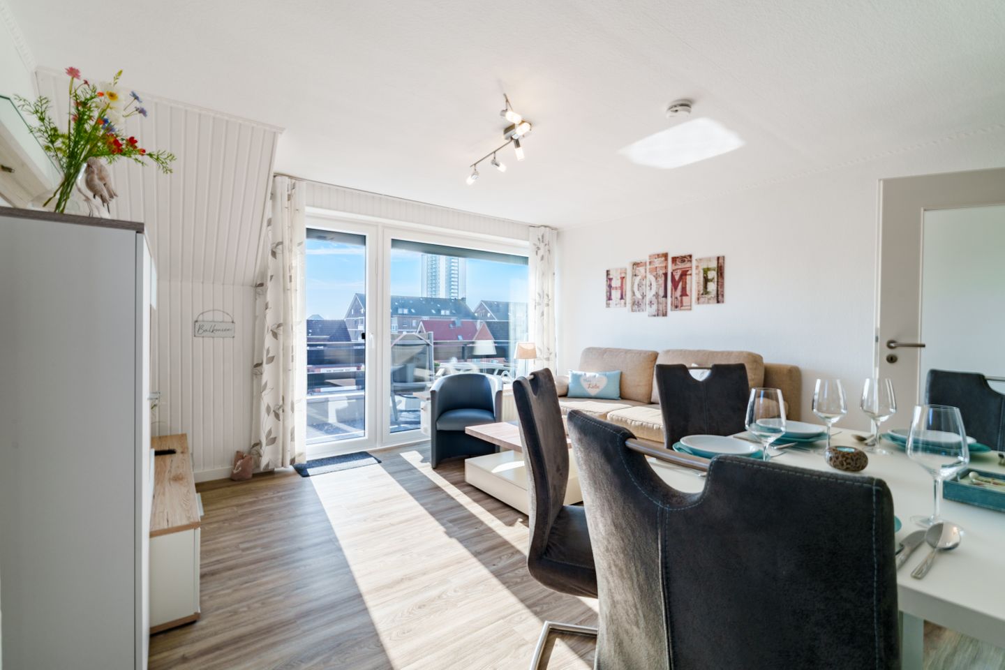 Haus Welle, Whg. Kuschelnest Blick ins Wohnzimmer