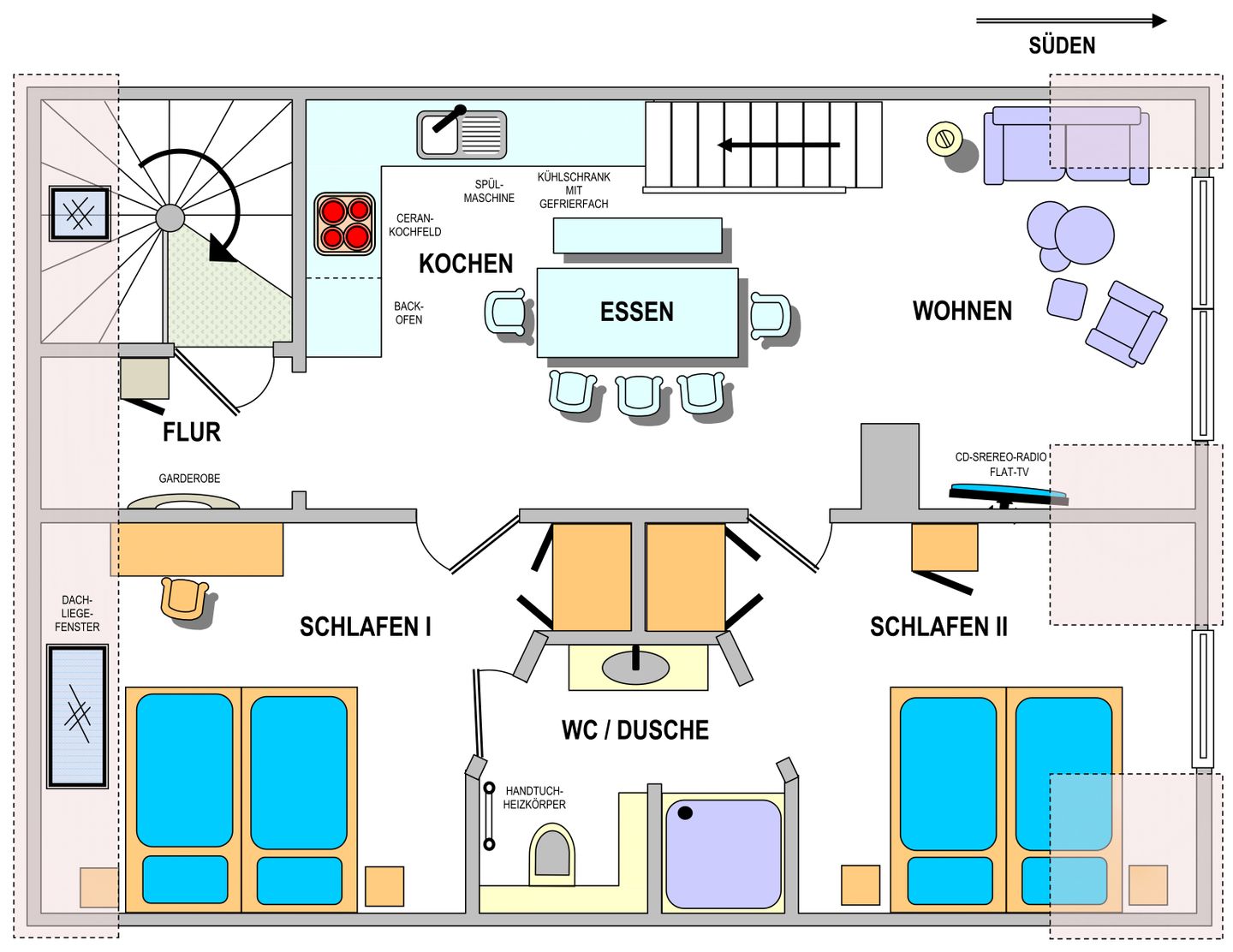 Graf Luckner Whg. 03 Wangerooge - untere Etage