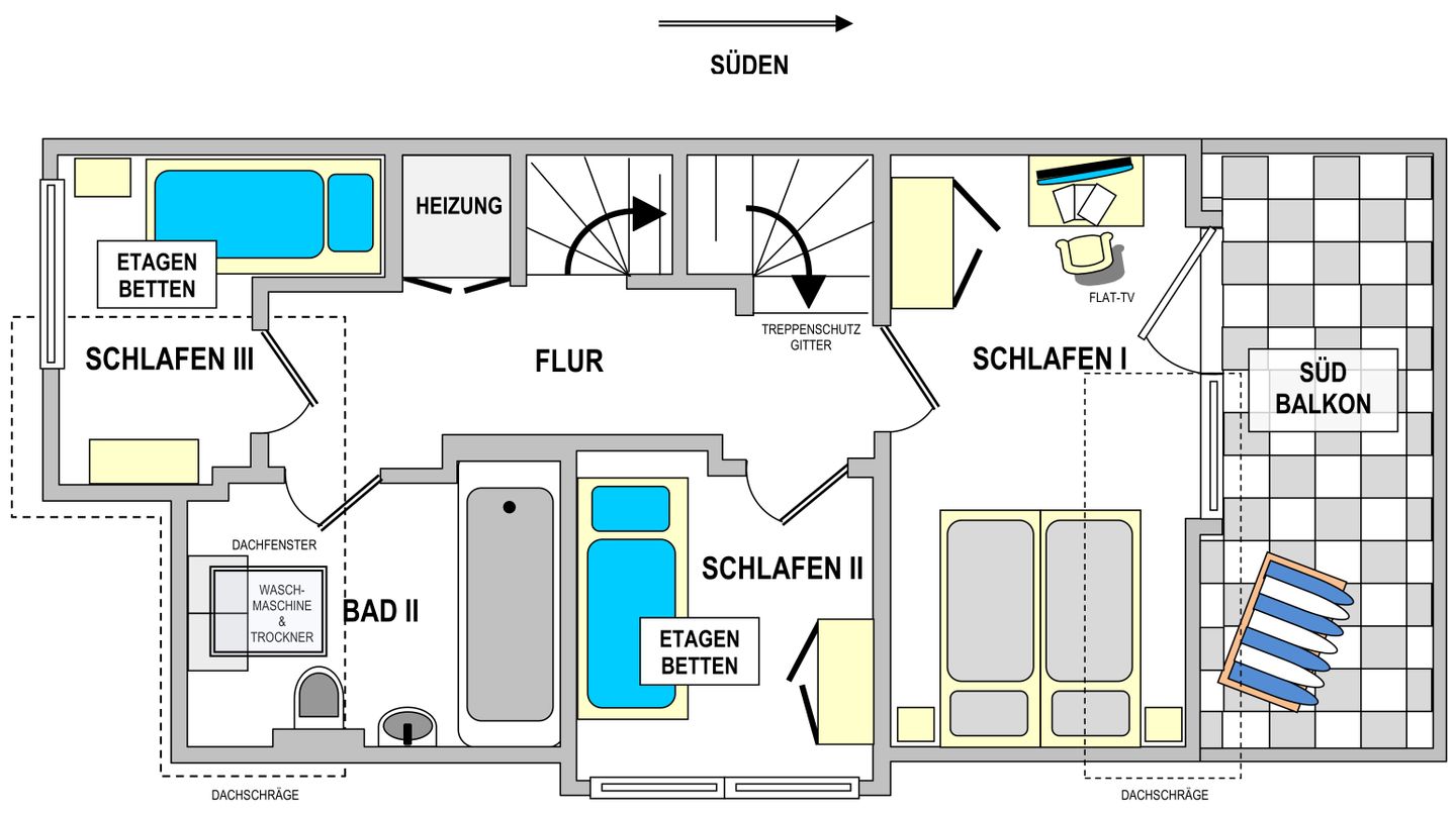 Käpt'n Seebär Whg. 01 Wangerooge - Obergeschoß (1. Etage)