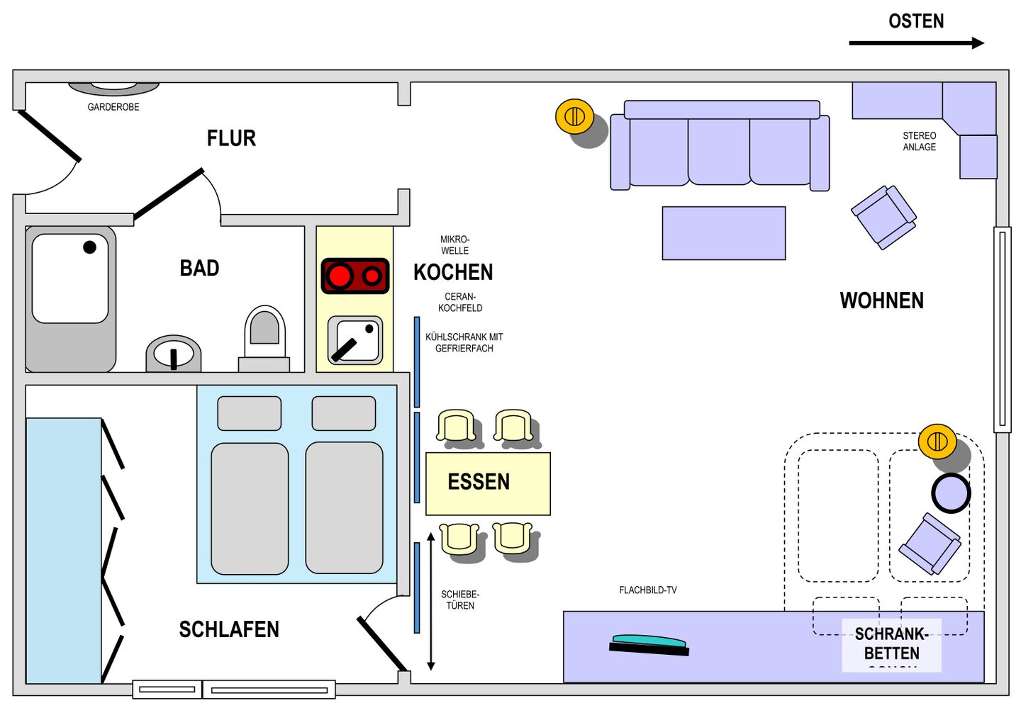 Haus Mellum Whg. 06 Leuchtfeuer Wangerooge - Grundriss
