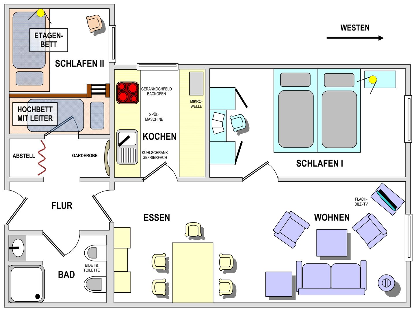 Residenz am Rosengarten Whg. 19 Wangerooge - Grundriss