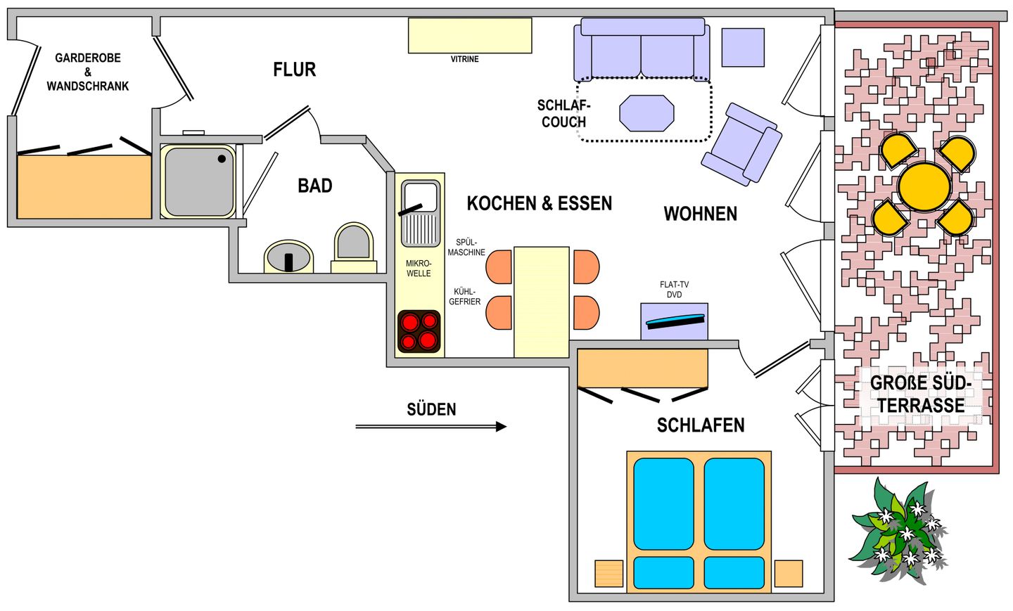 Villa Rossini Whg. 03 Wangerooge - Grundriss