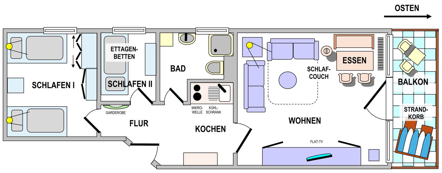 Haus Seeluft Whg. 24 Friesenkoje Wangerooge - Grundriss