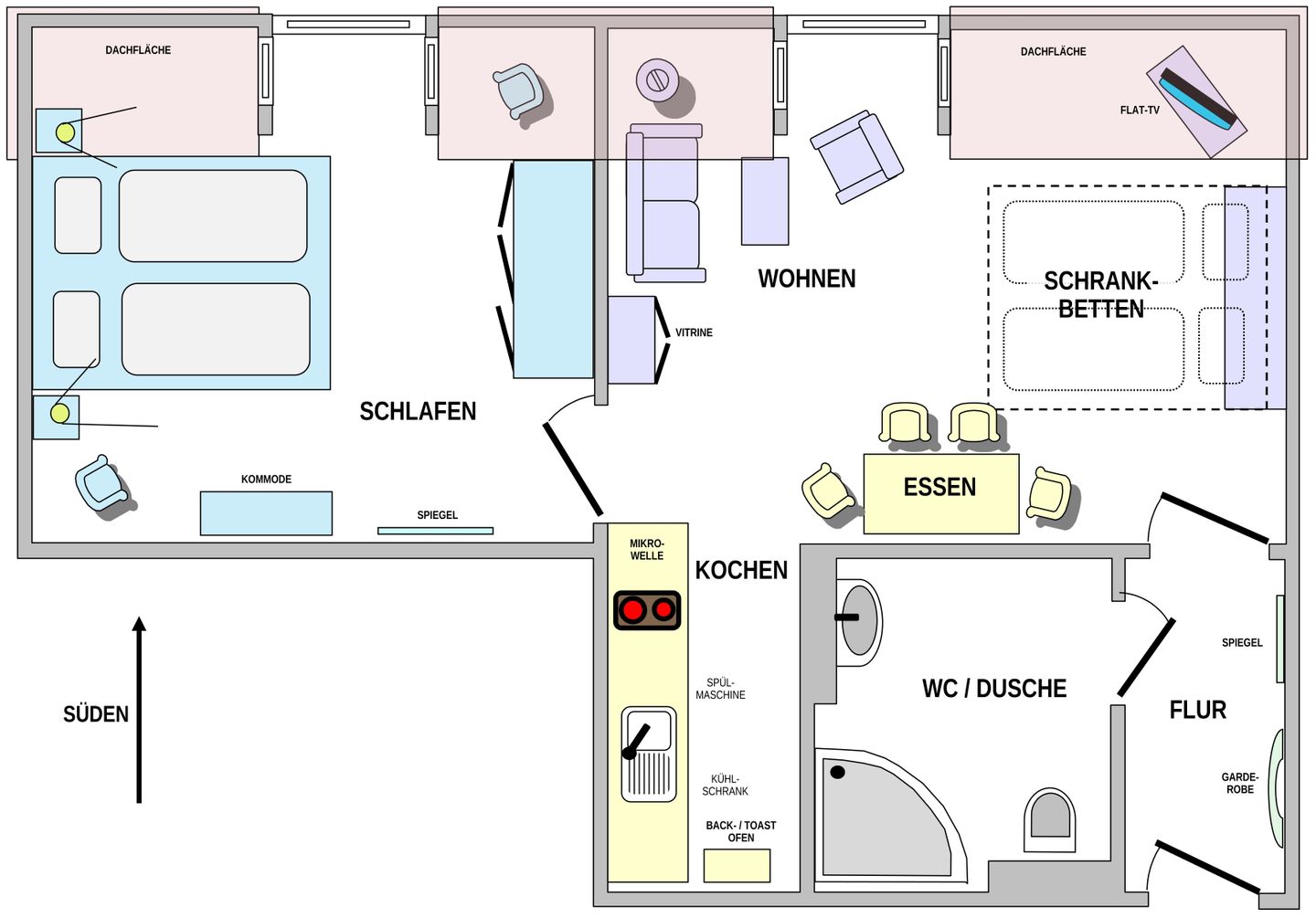 Haus Südwind Whg. 25 Leichte Brise Wangerooge - Grundriss