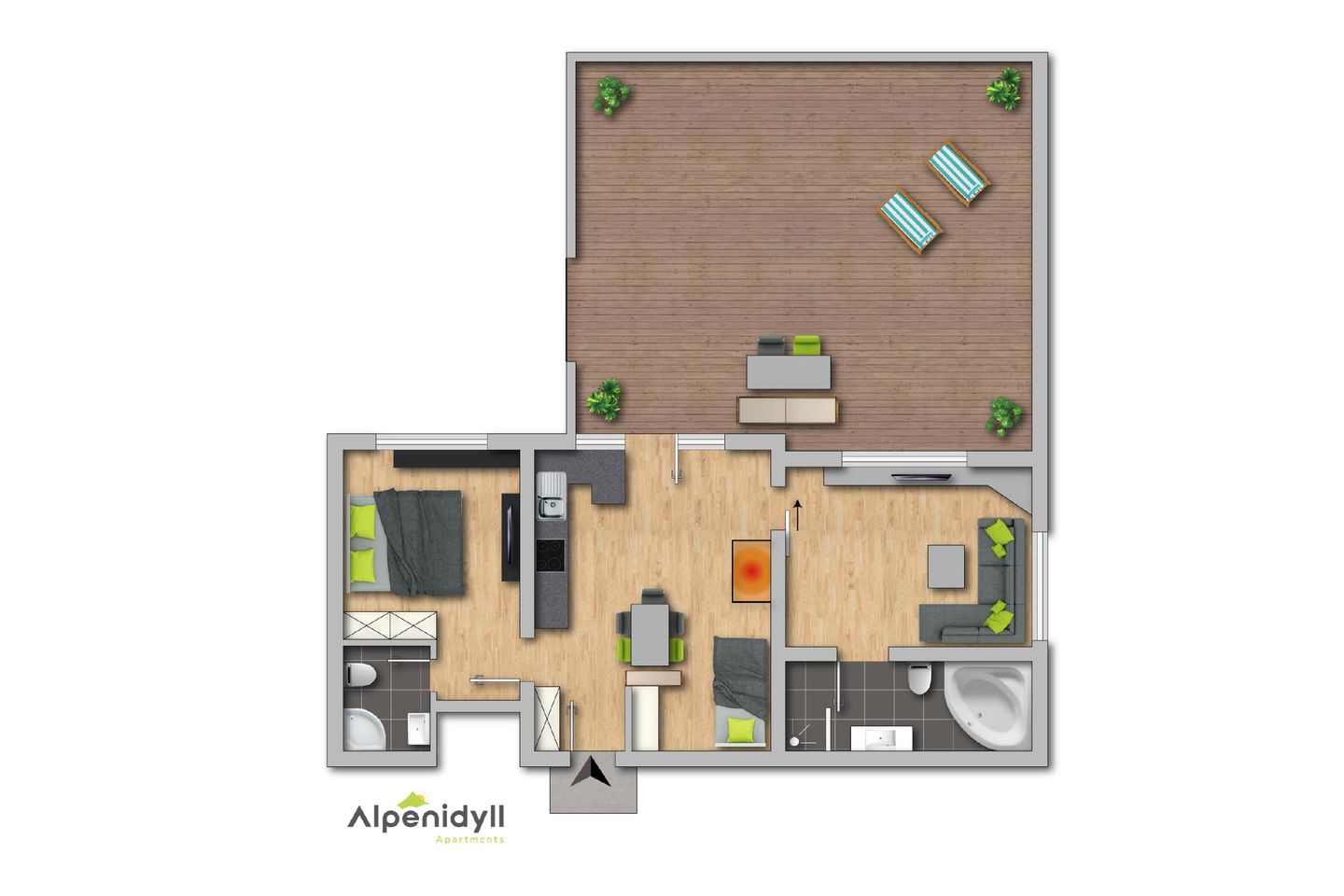  Bergidyll 4 by Alpenidyll Apartments Ramsau am Dachstein - Grundriss 2D Plan