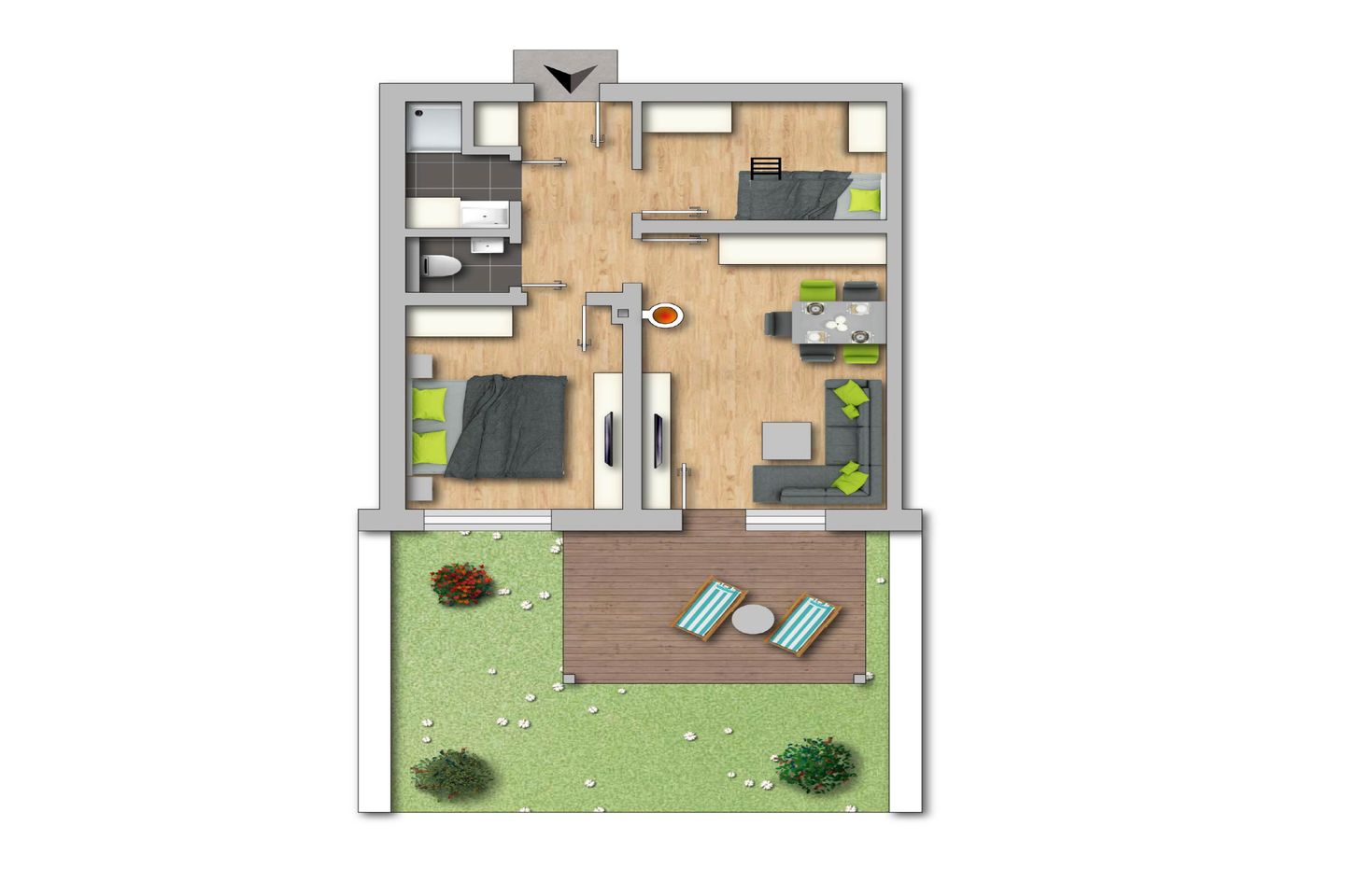  Bergzeit by Alpenidyll Apartments Aich-Assach - Grundriss 2D Plan
