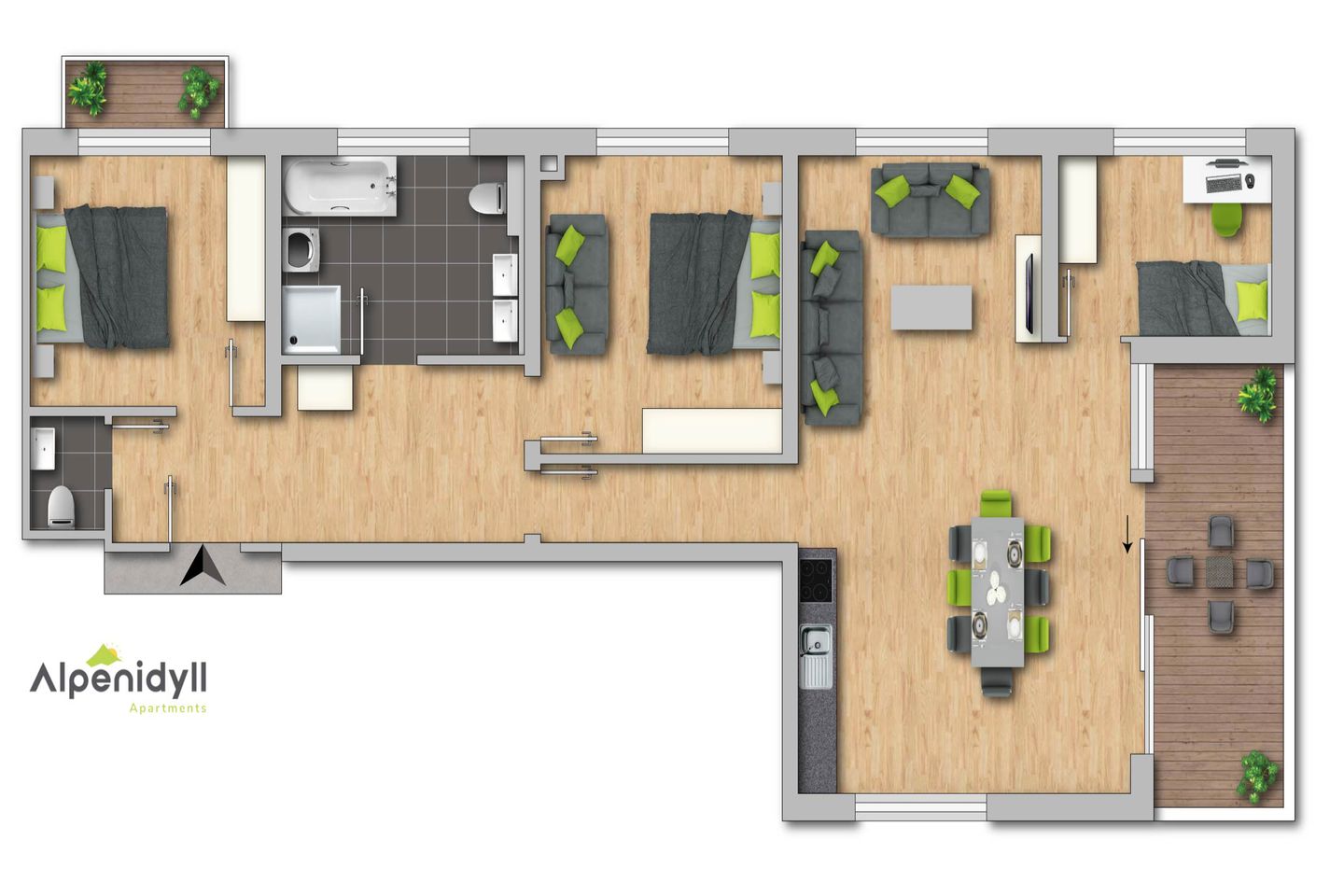  City Dream 1 by Alpenidyll Apartments Schladming - Grundriss 2D Plan