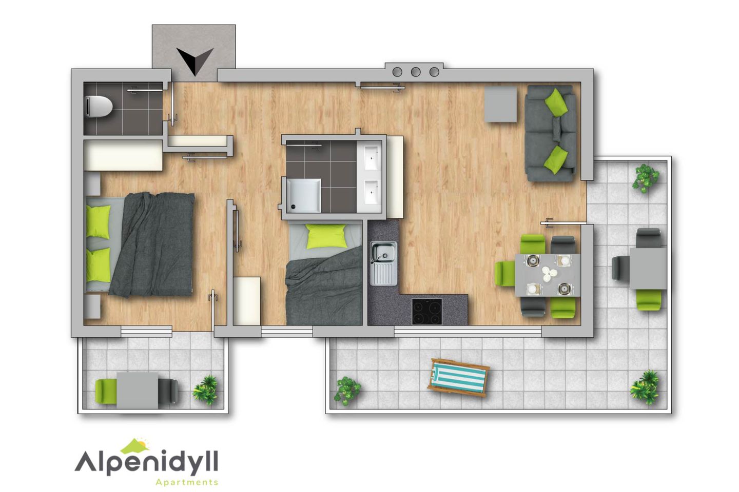  Huberhof 5 by Alpenidyll Apartments Schladming - Grundriss 2D Plan