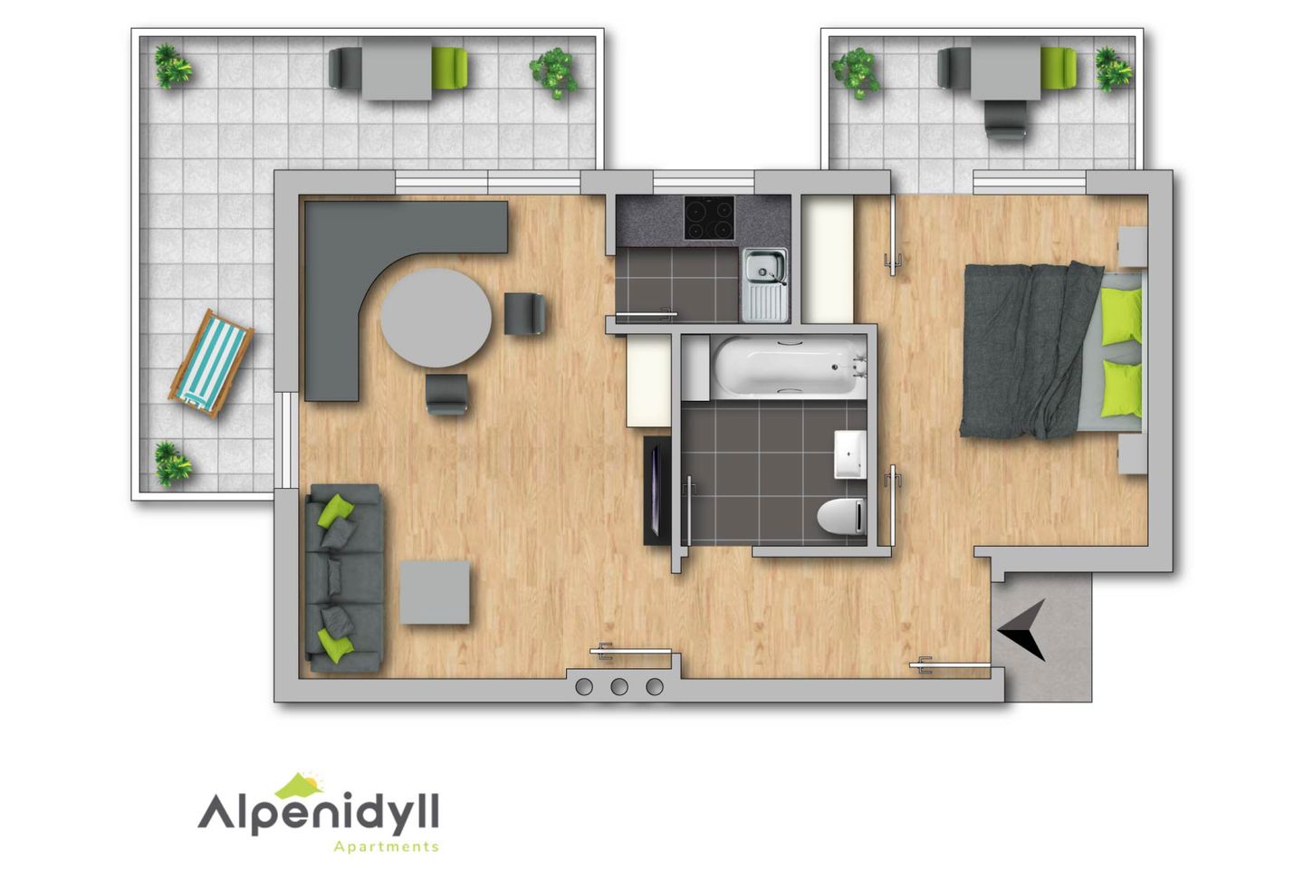  Huberhof 7 by Alpenidyll Apartments Schladming - Grundriss 2D Plan