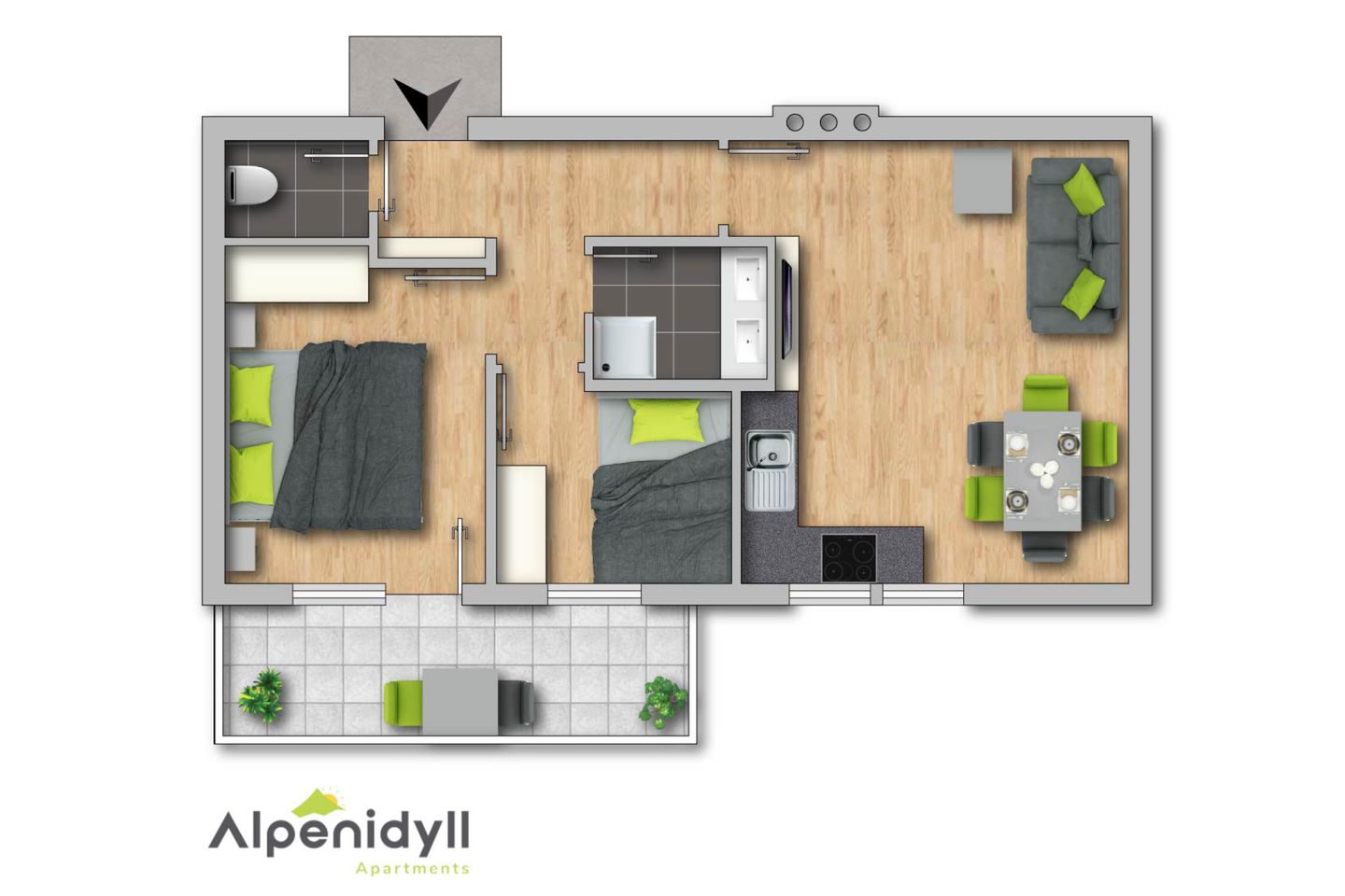  Huberhof 9 by Alpenidyll Apartments Schladming - Grundriss 2D Plan