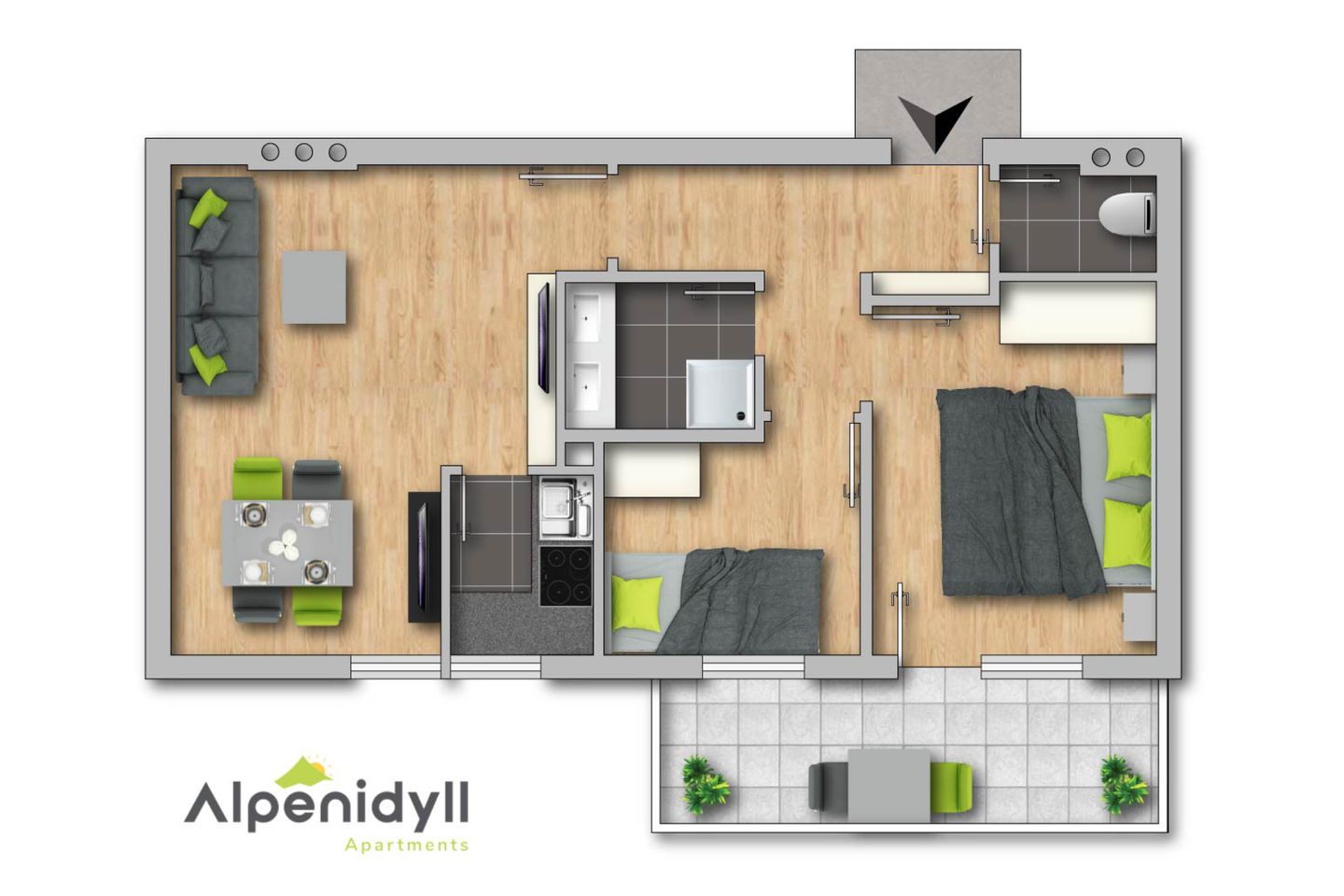  Huberhof 10 by Alpenidyll Apartments Schladming - Grundriss 2D Plan