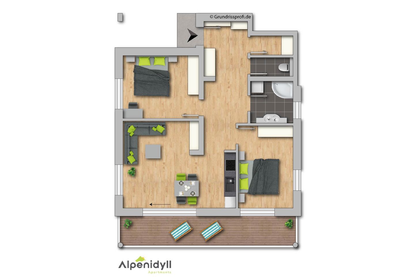  Fischbacher App. 1 by Alpenidyll Apartments Schladming - 2D Plan