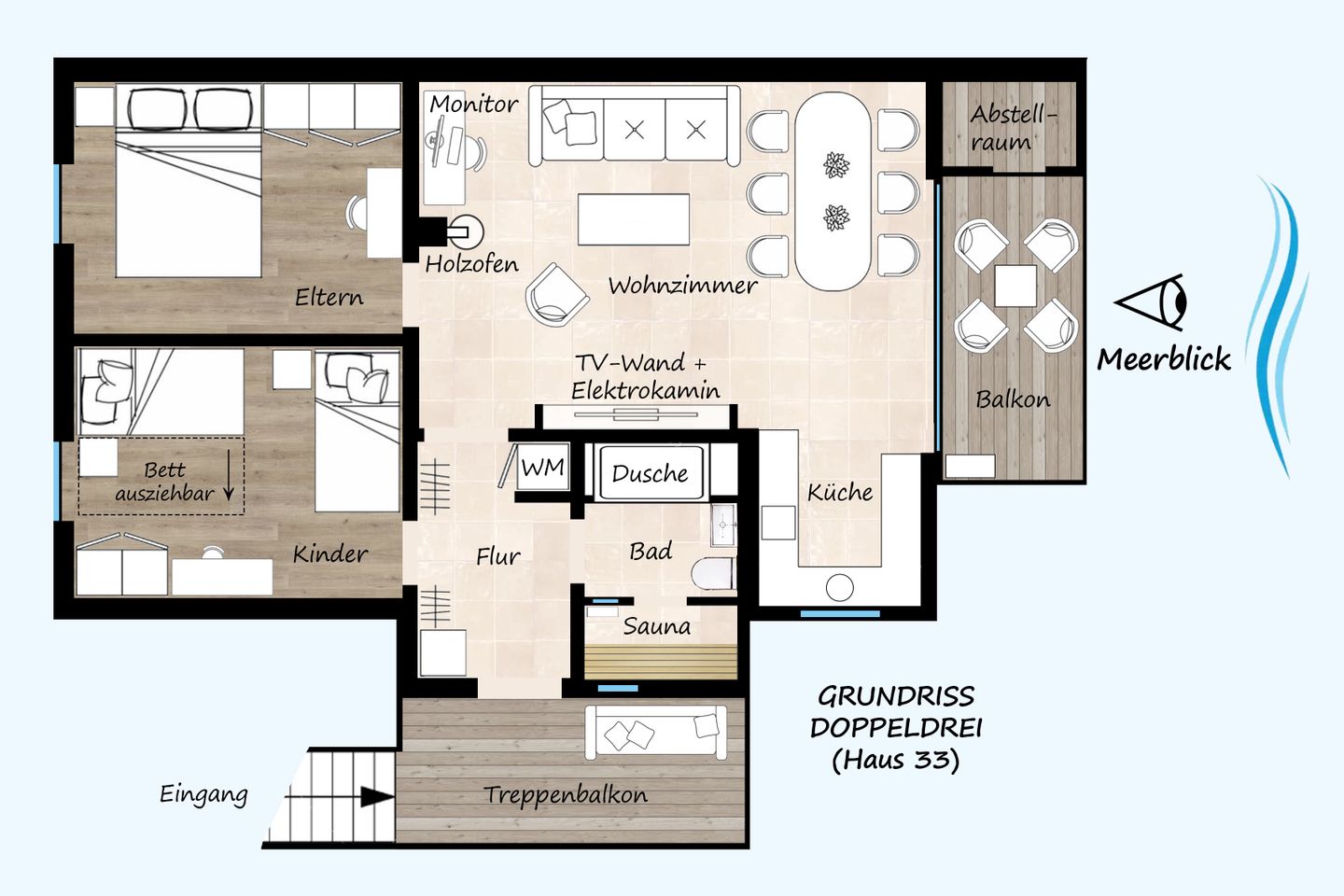 Strandpark Sierksdorf Doppeldrei Sierksdorf - Grundriss