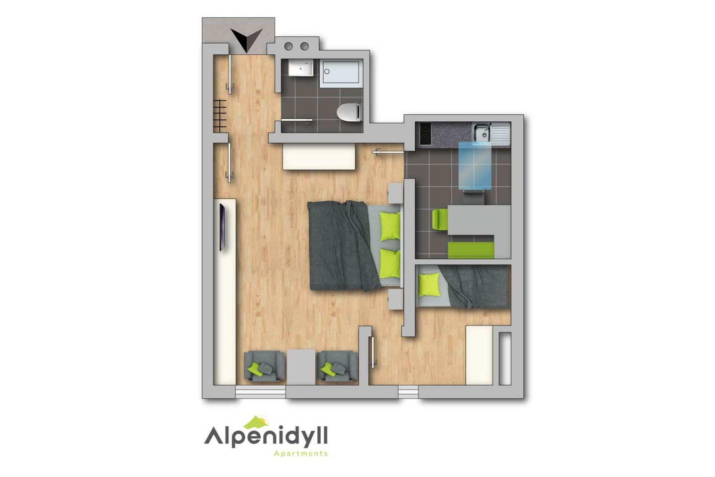 City Life 4 by Alpenidyll Apartments Schladming - Grundriss 2D Plan